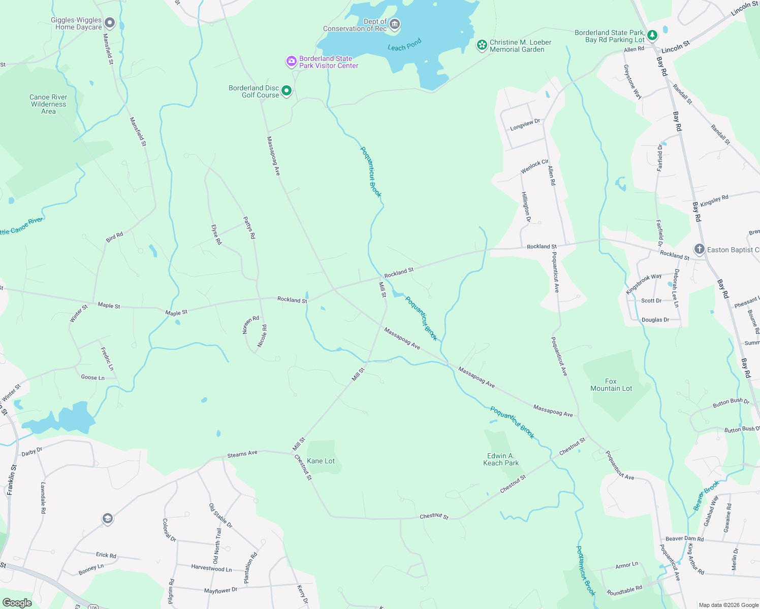 map of restaurants, bars, coffee shops, grocery stores, and more near 13 Mill St in Easton
