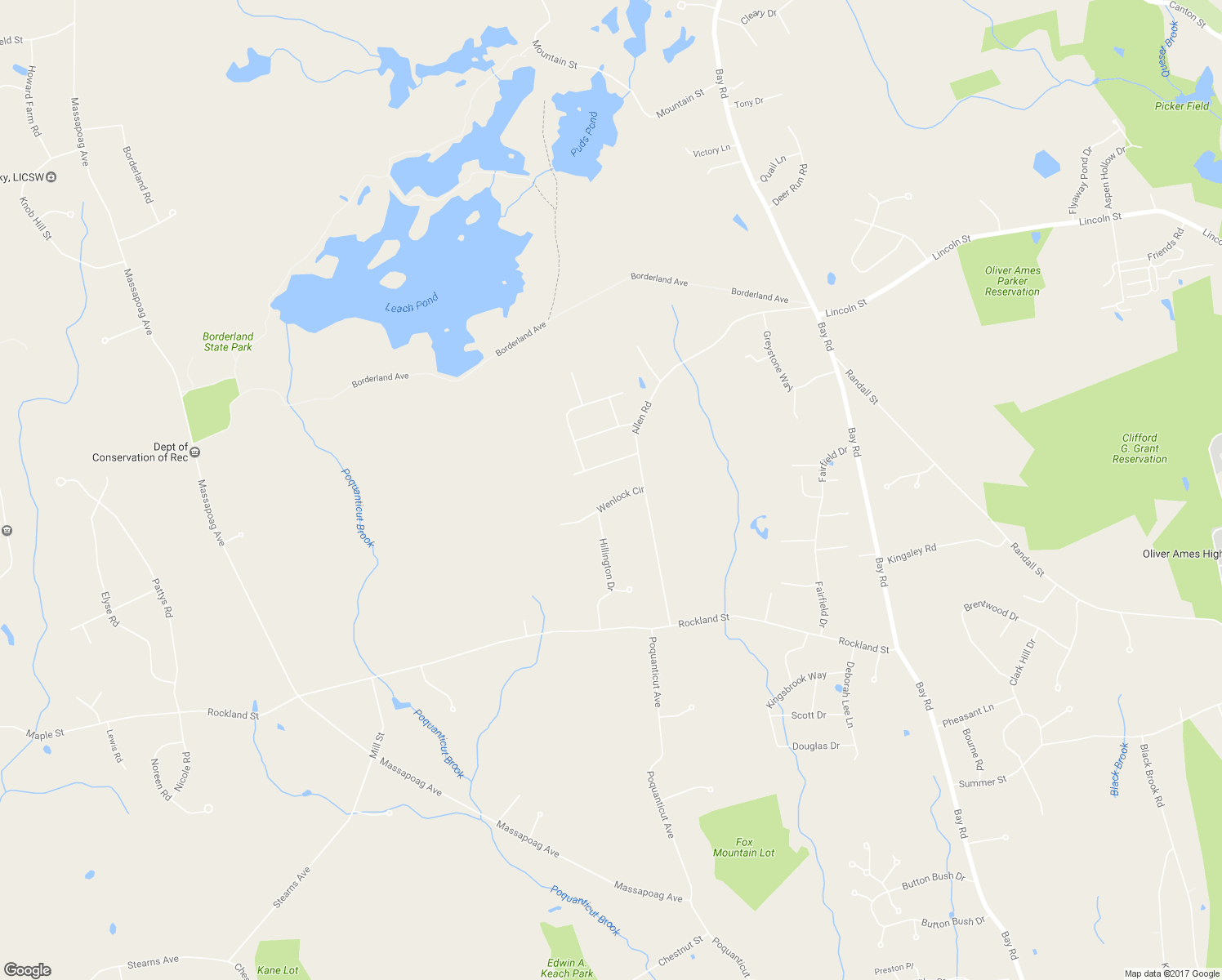 map of restaurants, bars, coffee shops, grocery stores, and more near 5 Wenlock Circle in Easton
