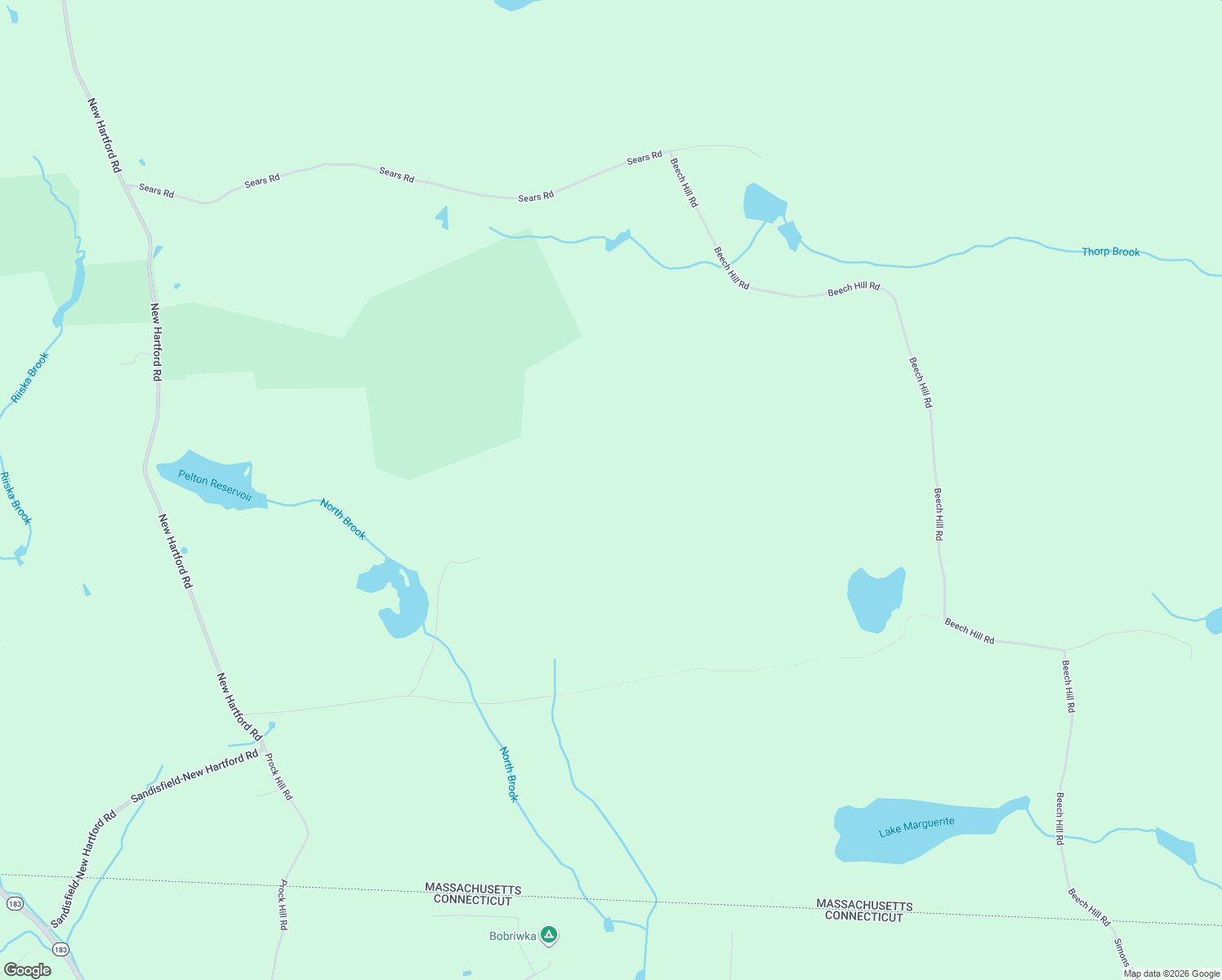 map of restaurants, bars, coffee shops, grocery stores, and more near 19 Roberts Road in Sandisfield