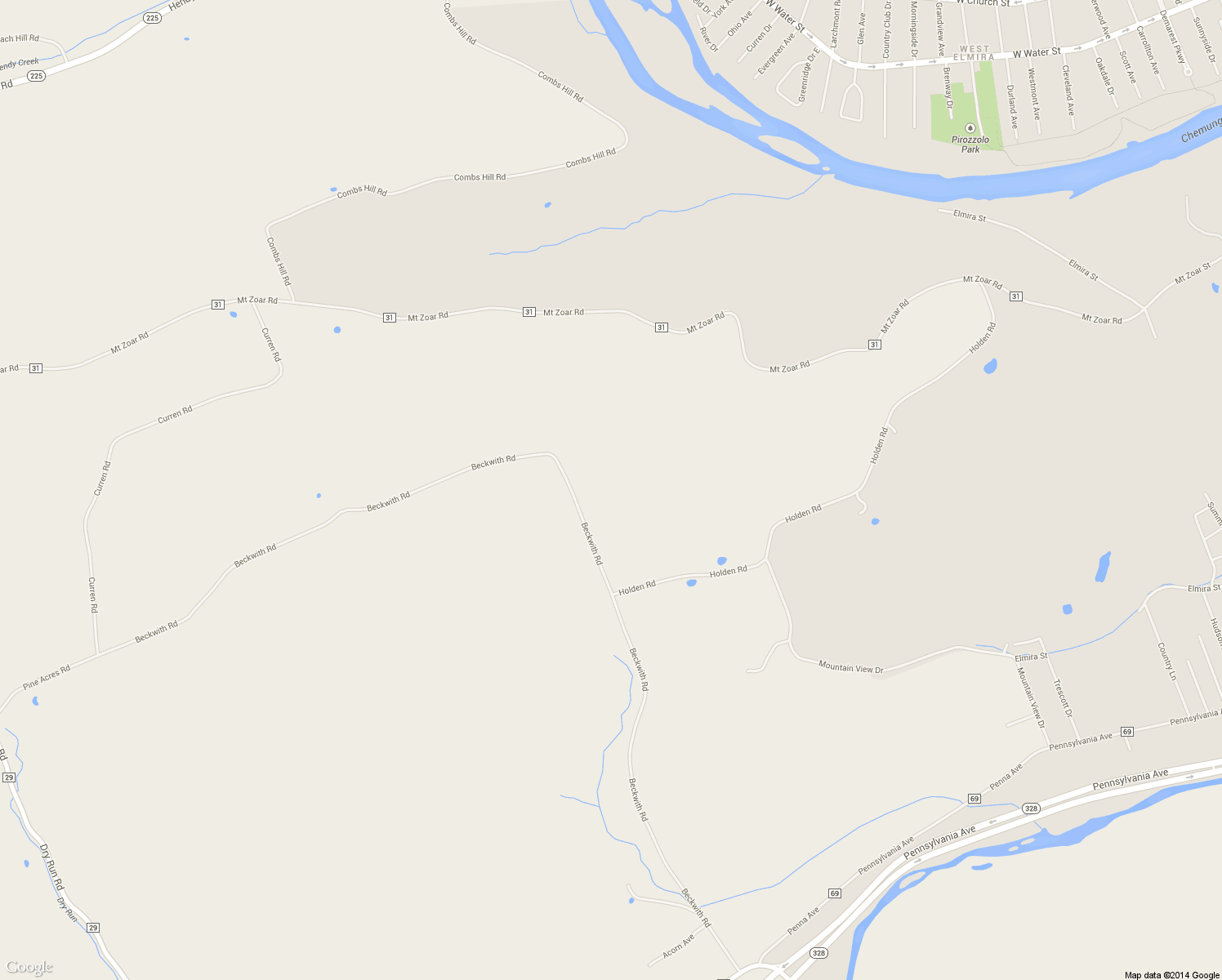 map of restaurants, bars, coffee shops, grocery stores, and more near 284 Beckwith Road in Pine City