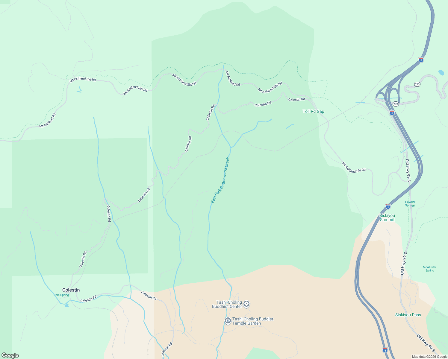 map of restaurants, bars, coffee shops, grocery stores, and more near 2000 Colestin Road in Ashland