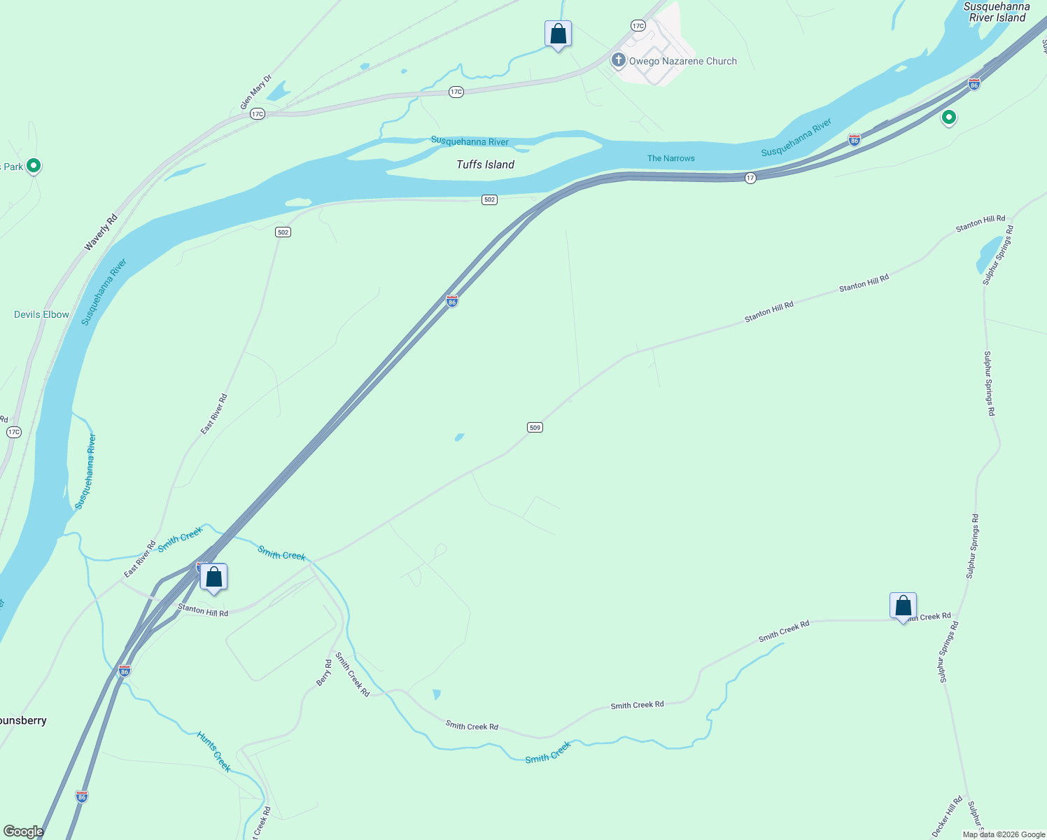 map of restaurants, bars, coffee shops, grocery stores, and more near 1496 Stanton Hill Road in Nichols