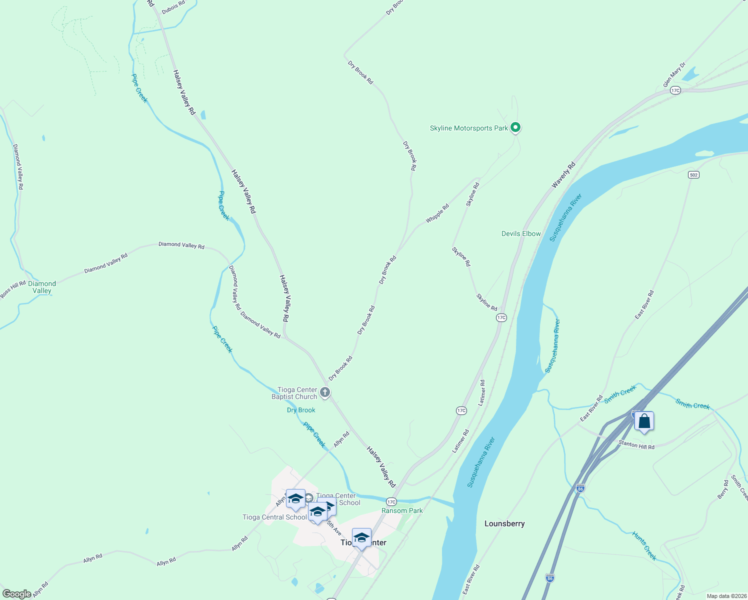 map of restaurants, bars, coffee shops, grocery stores, and more near 60-98 Dry Brook Rd in Barton