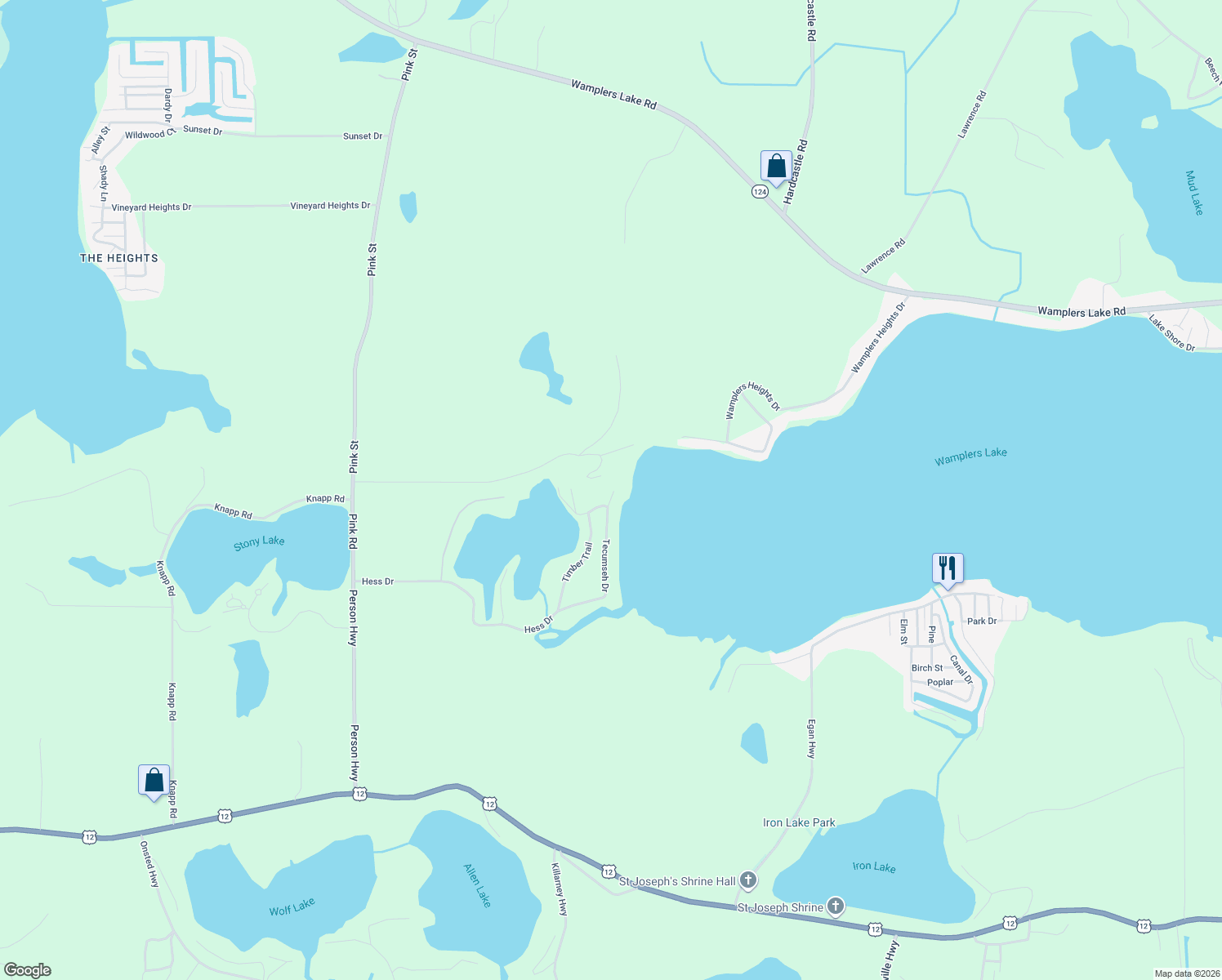 map of restaurants, bars, coffee shops, grocery stores, and more near 2313 Tecumseh Rd in Brooklyn