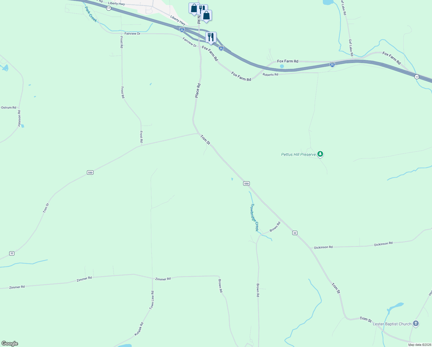 map of restaurants, bars, coffee shops, grocery stores, and more near 646 Trim Street in Kirkwood