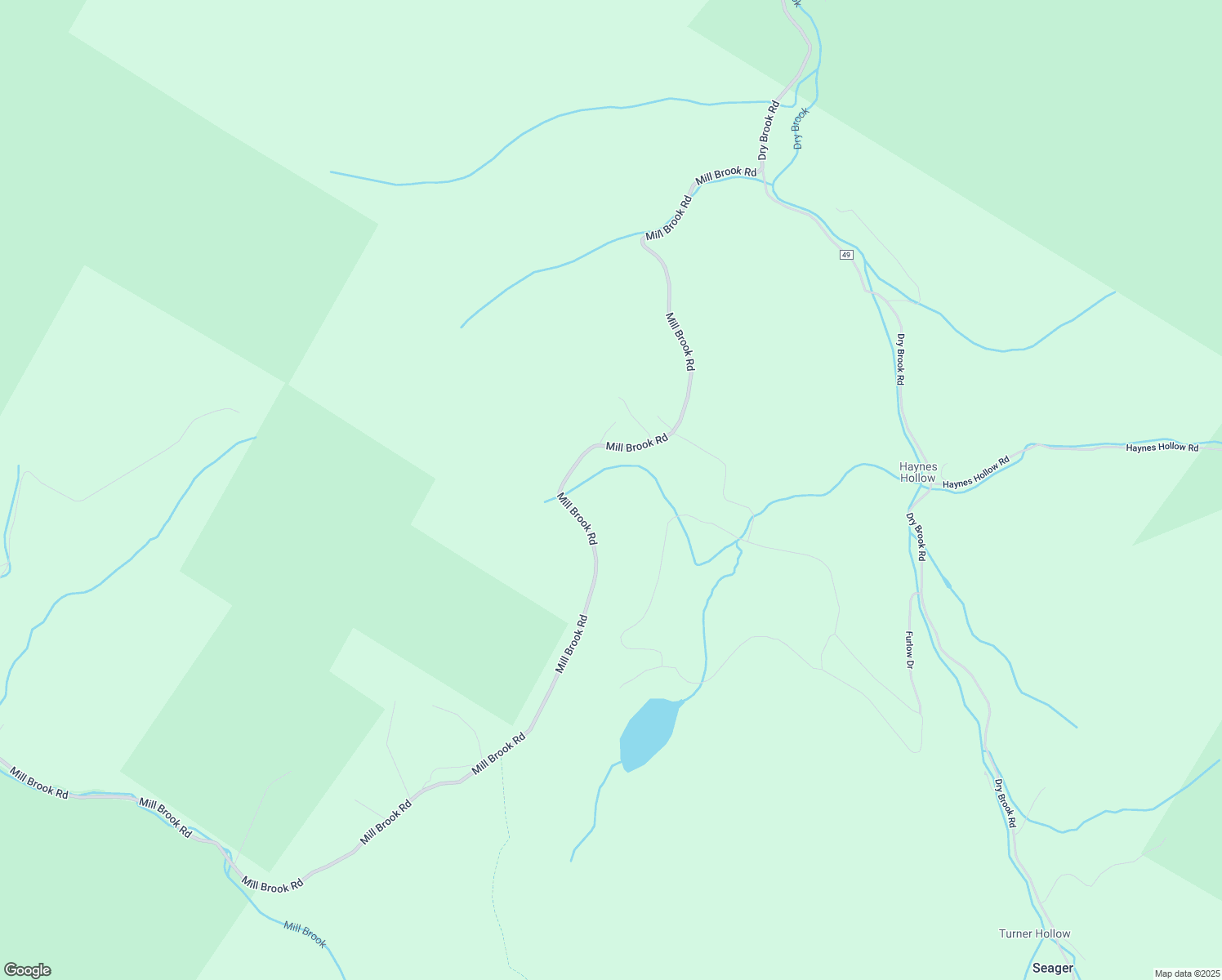 map of restaurants, bars, coffee shops, grocery stores, and more near 7399 Mill Brook Road in Arkville