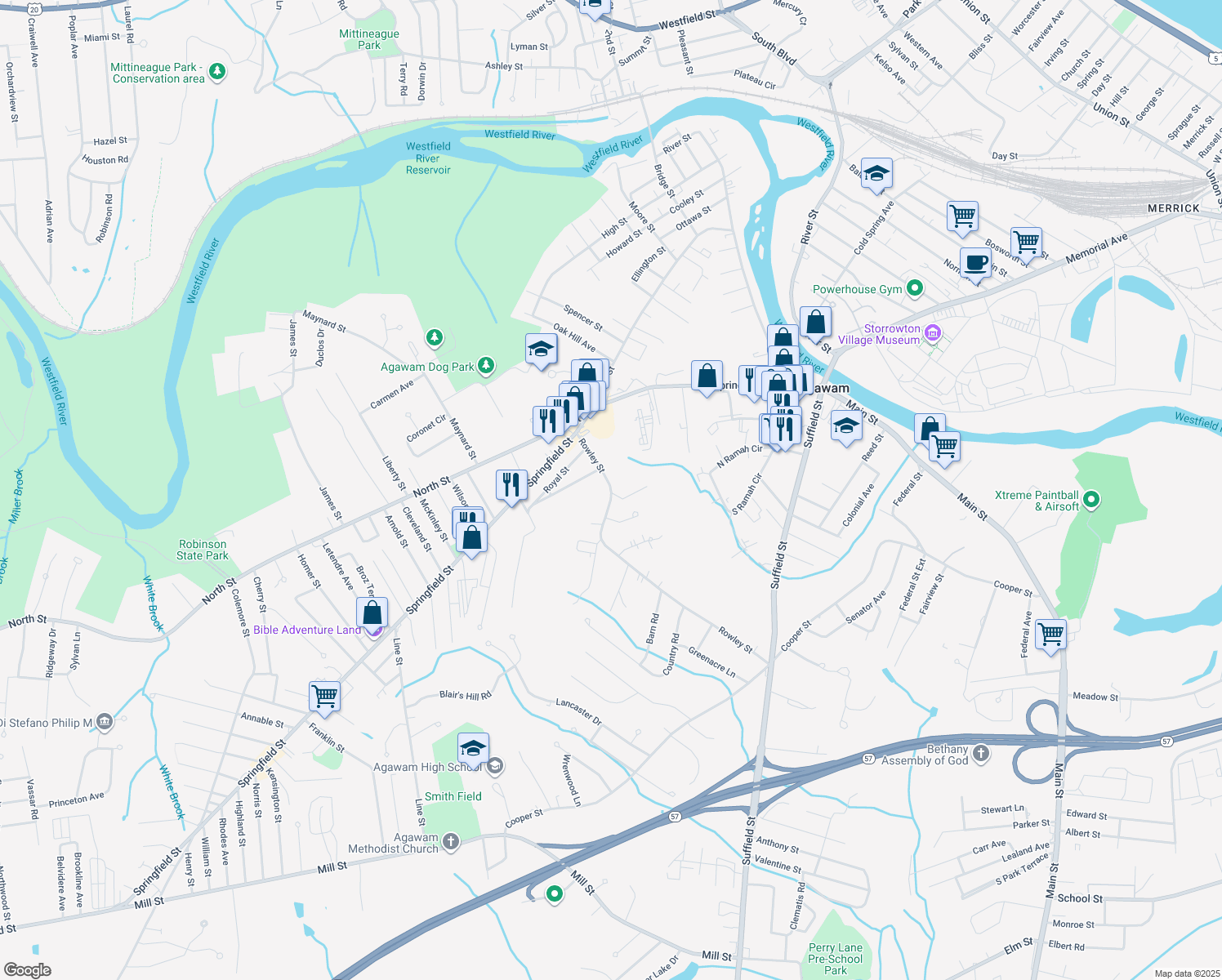 72 Rowley Street, Agawam Town MA Walk Score