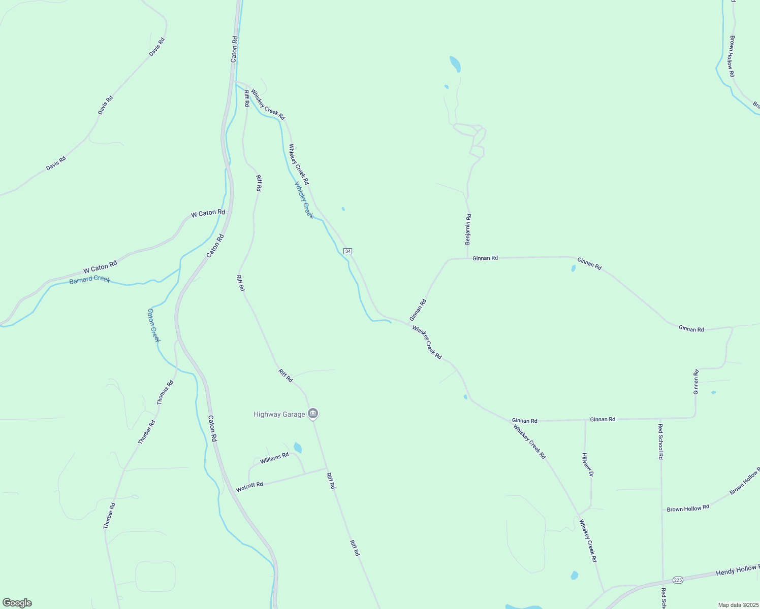 map of restaurants, bars, coffee shops, grocery stores, and more near 1950 Whiskey Creek Road in Corning