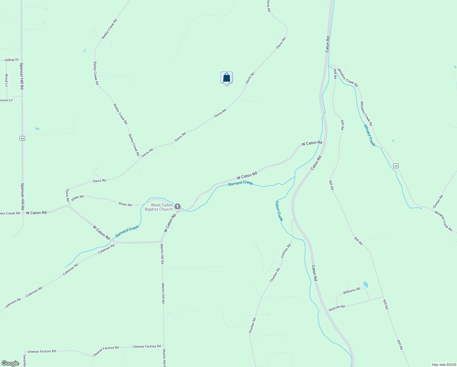 map of restaurants, bars, coffee shops, grocery stores, and more near 10806 West Caton Road in Corning