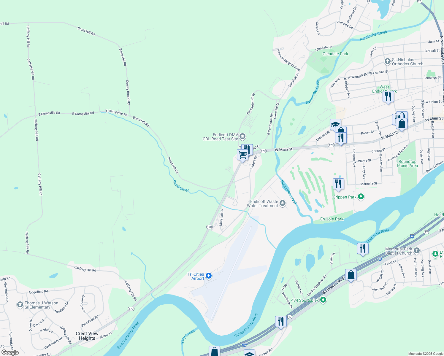 207 Bornt Hill Road, Endicott NY Walk Score