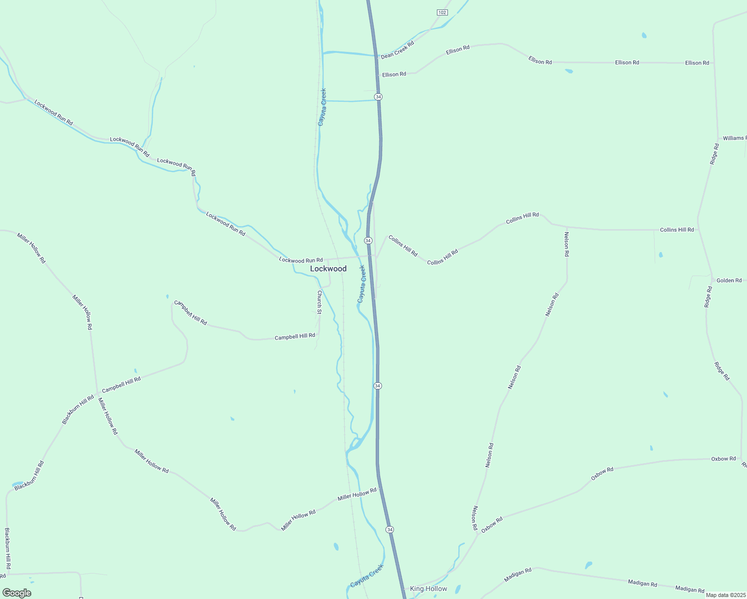 map of restaurants, bars, coffee shops, grocery stores, and more near 1101 New York 34 in Lockwood