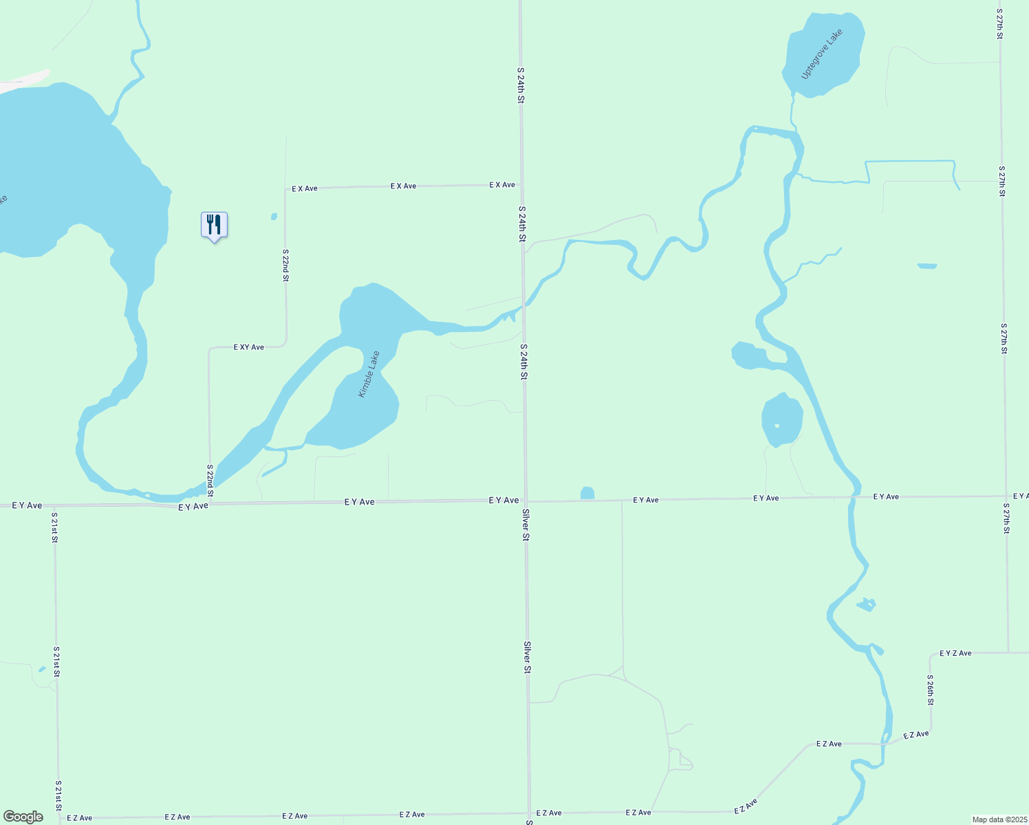 map of restaurants, bars, coffee shops, grocery stores, and more near 4700 Poplar Lane in Vicksburg