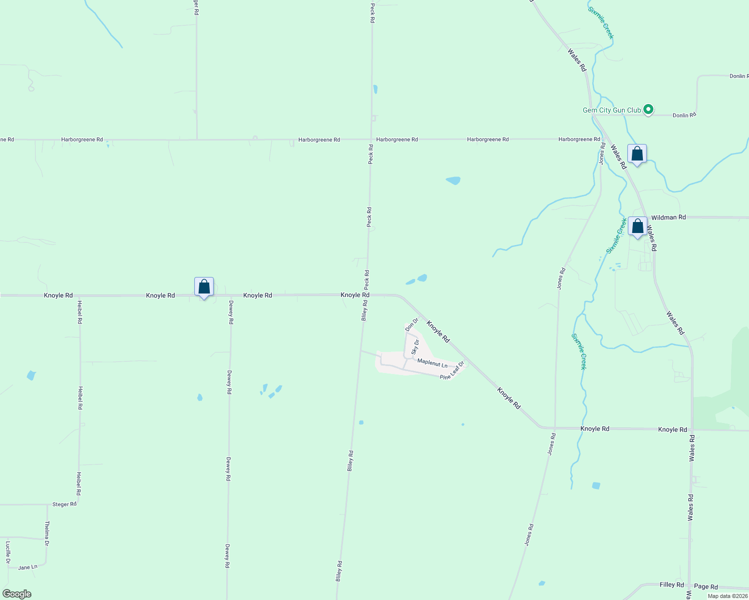 map of restaurants, bars, coffee shops, grocery stores, and more near 6011 Knoyle Rd in Erie