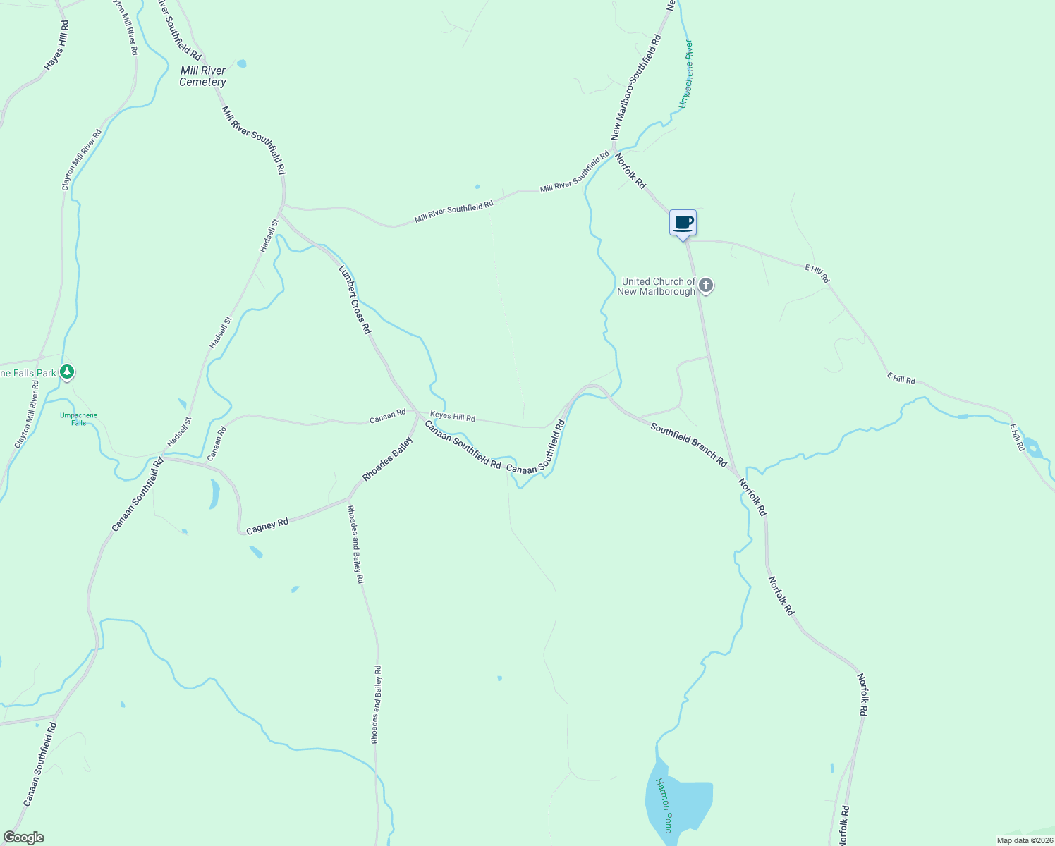 map of restaurants, bars, coffee shops, grocery stores, and more near 79 Keyes Hill Road in New Marlborough