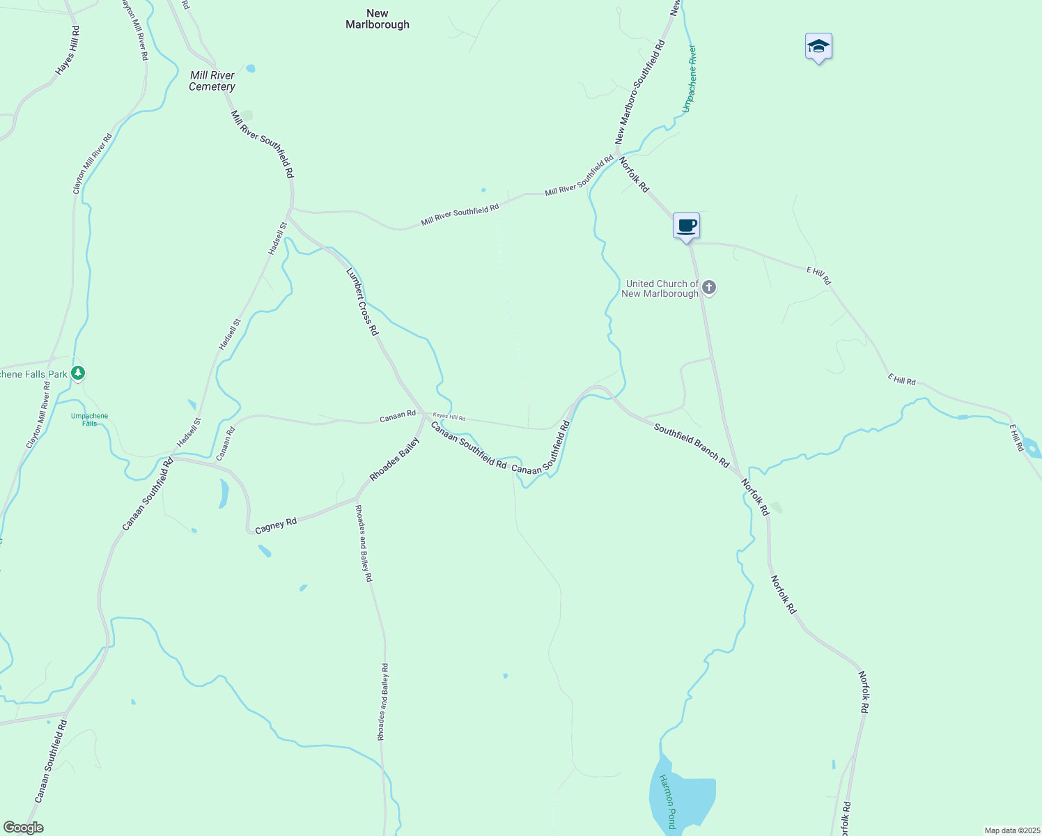map of restaurants, bars, coffee shops, grocery stores, and more near 79 Keyes Hill Road in New Marlborough
