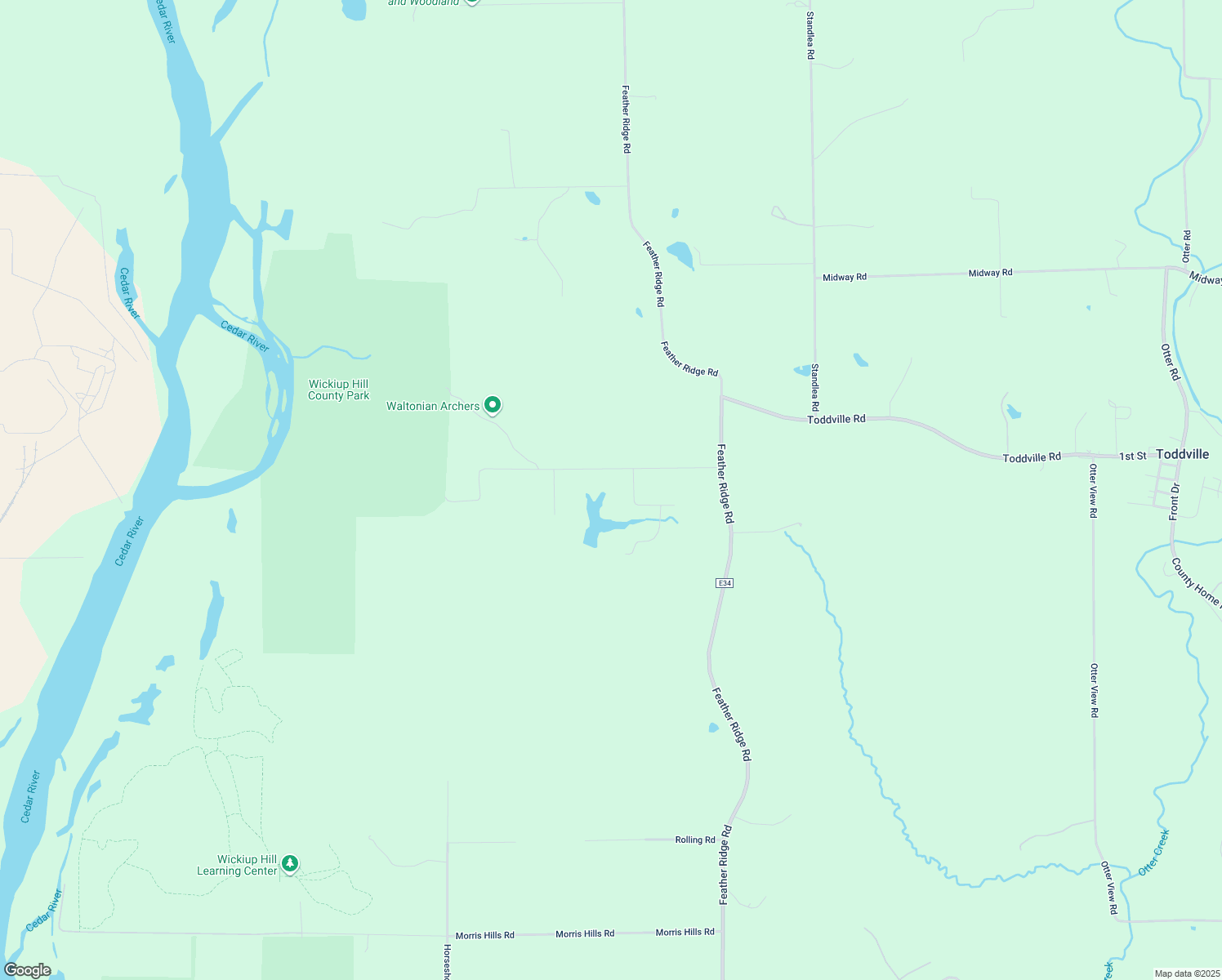 map of restaurants, bars, coffee shops, grocery stores, and more near 3904 Wickiup Hill Road in Toddville