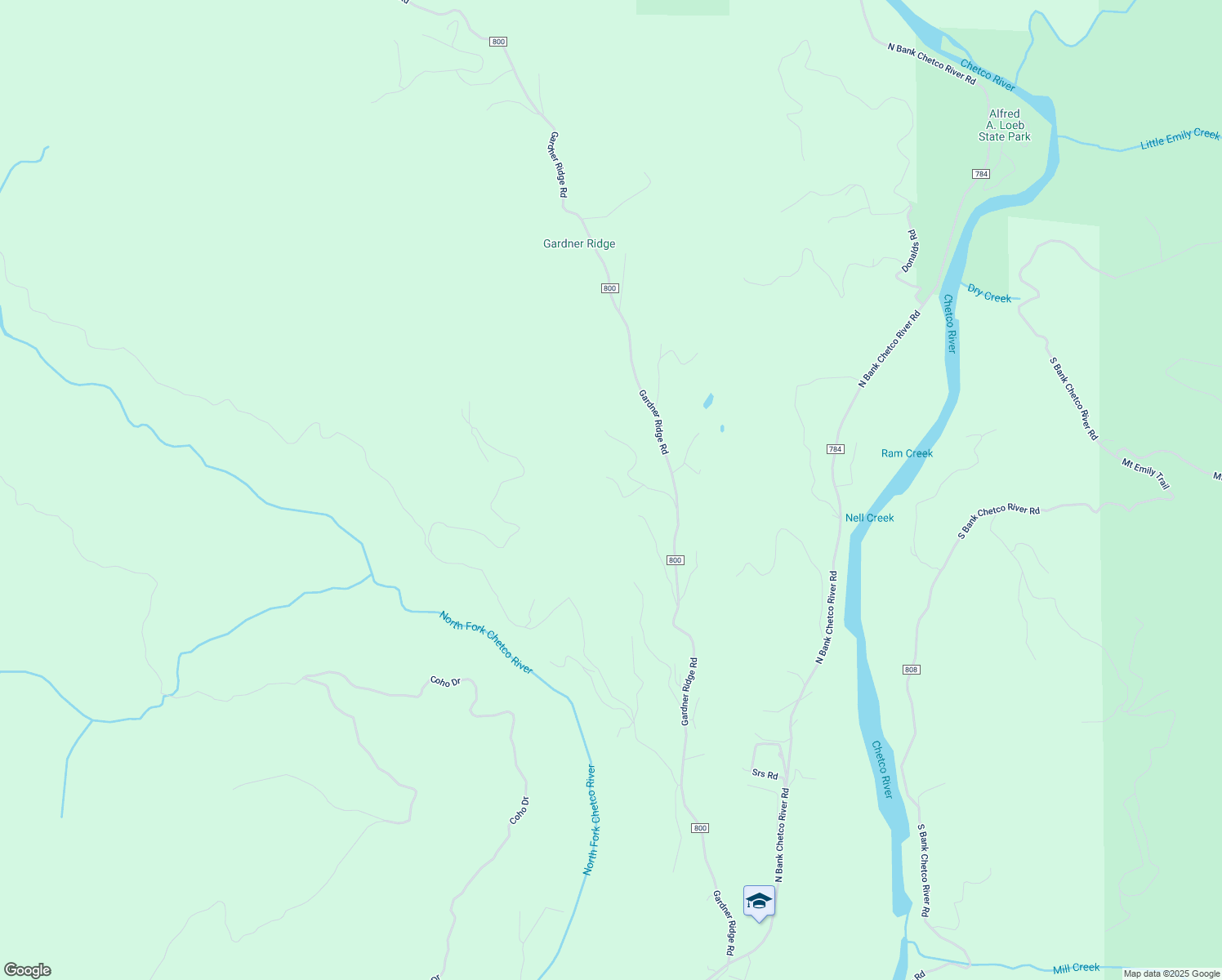 map of restaurants, bars, coffee shops, grocery stores, and more near 17956 Gardner Ridge Road in Brookings