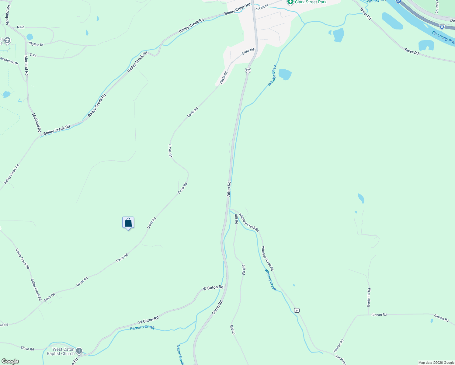 map of restaurants, bars, coffee shops, grocery stores, and more near in South Corning