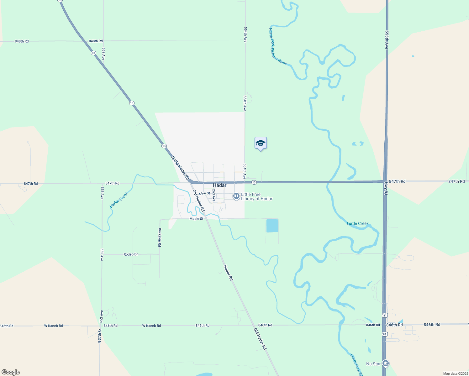 map of restaurants, bars, coffee shops, grocery stores, and more near 4th St in Hadar