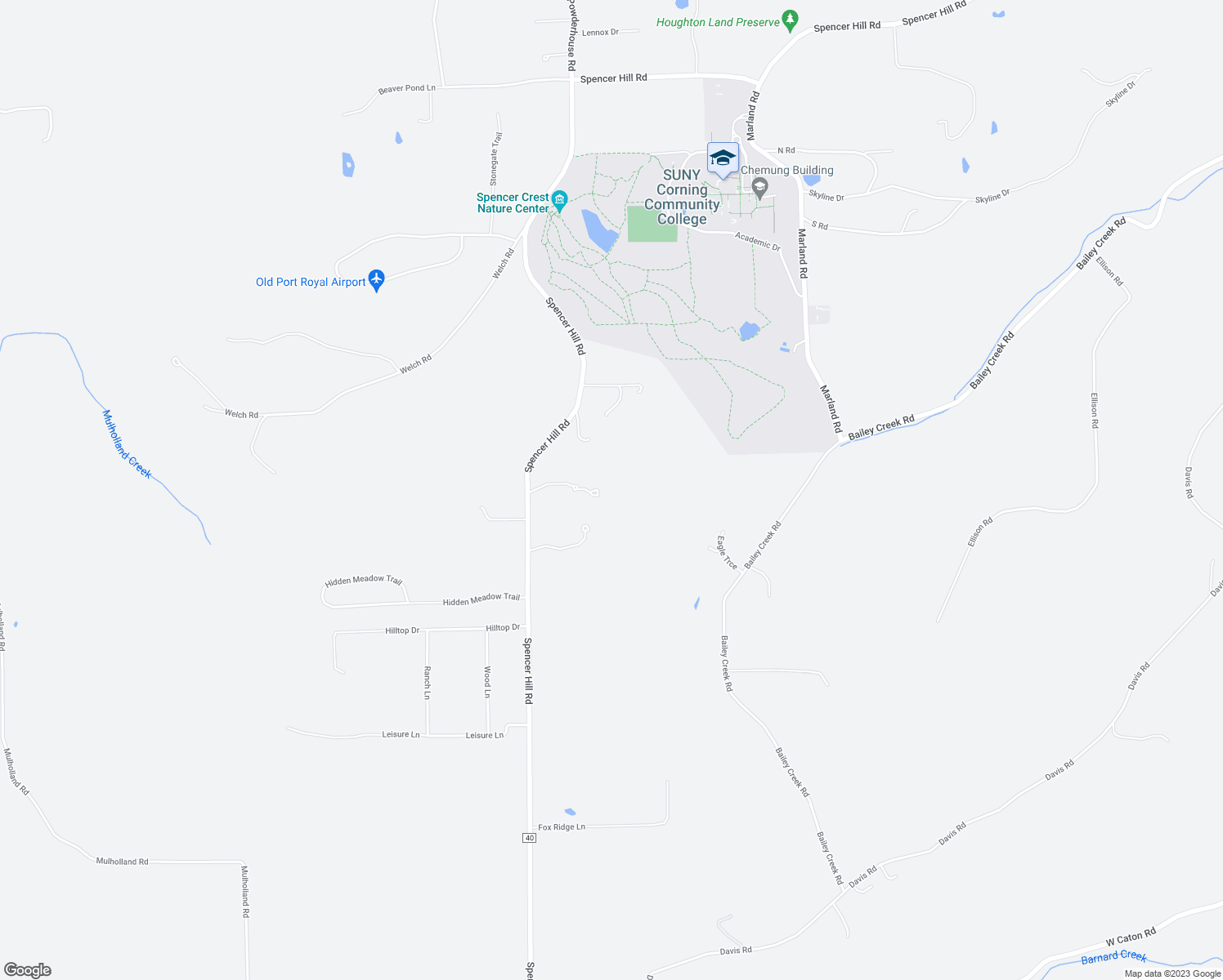 map of restaurants, bars, coffee shops, grocery stores, and more near 10290 Whispering Wind Trail in Corning