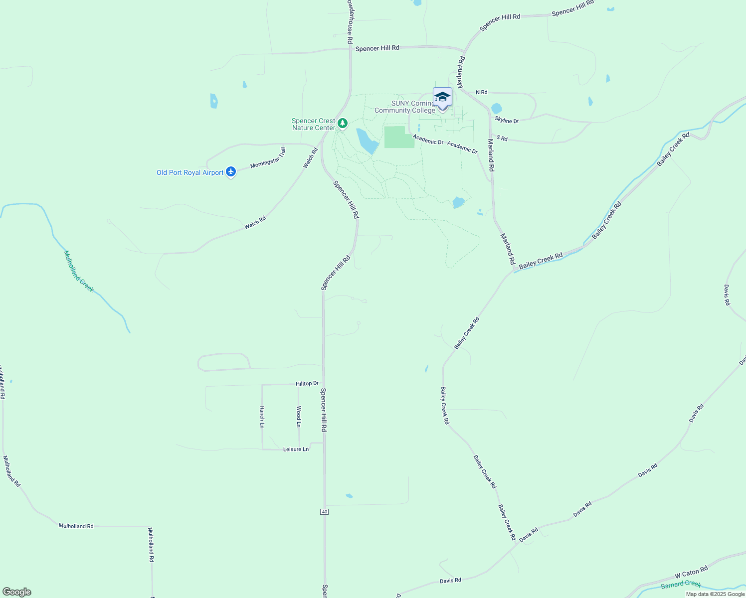 map of restaurants, bars, coffee shops, grocery stores, and more near 10290 Whispering Wind Trail in Corning