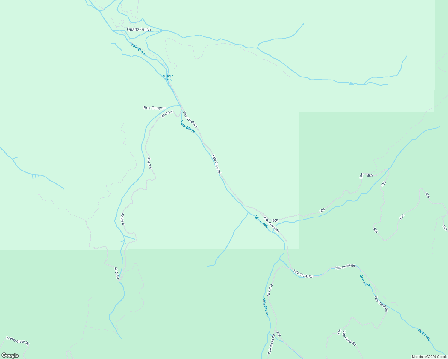 map of restaurants, bars, coffee shops, grocery stores, and more near Yale Creek Road in Jackson County