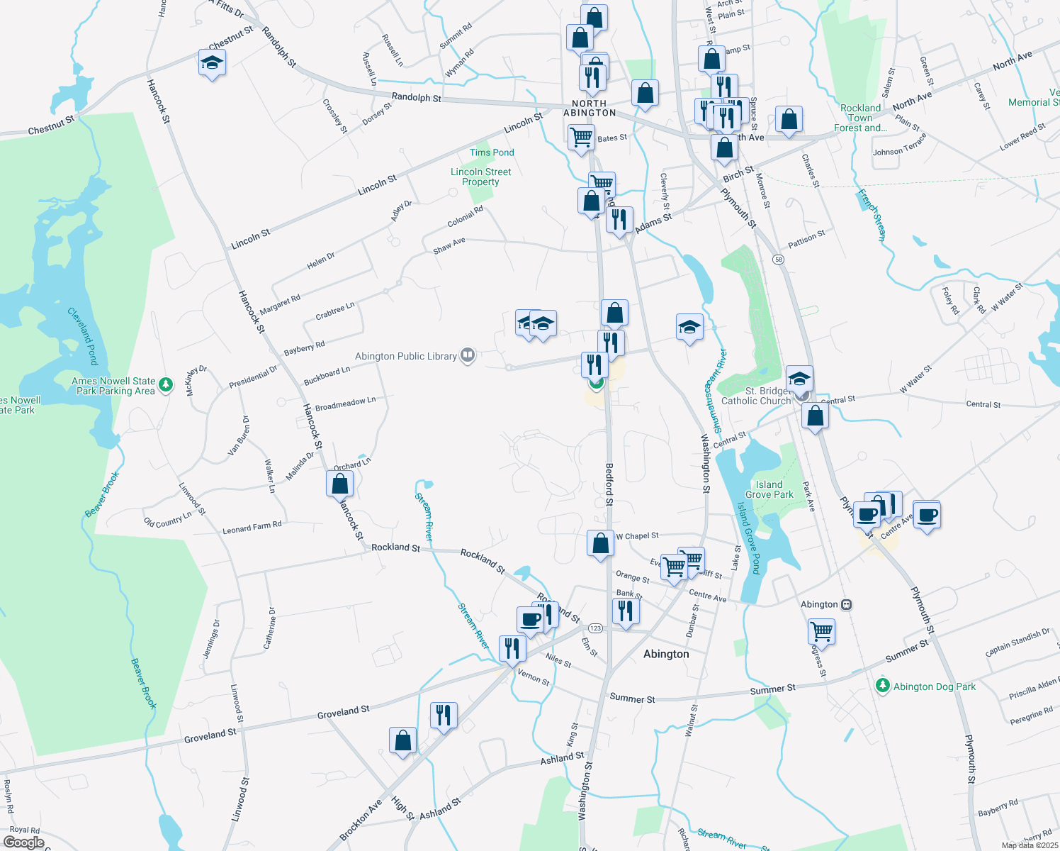 3 Thayer Street, Abington MA Walk Score