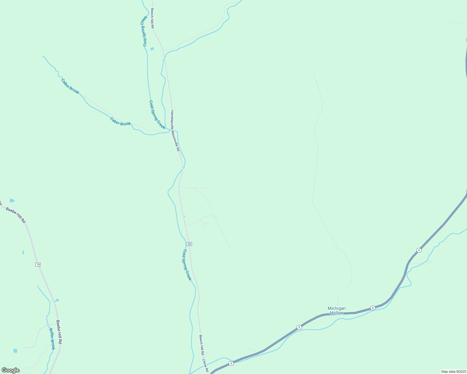 map of restaurants, bars, coffee shops, grocery stores, and more near 1414 County Road 20 in Deposit