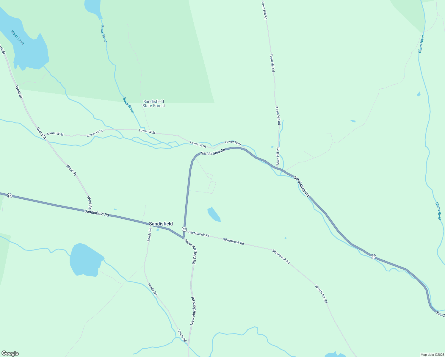 map of restaurants, bars, coffee shops, grocery stores, and more near 165 Sandisfield Road in Sandisfield