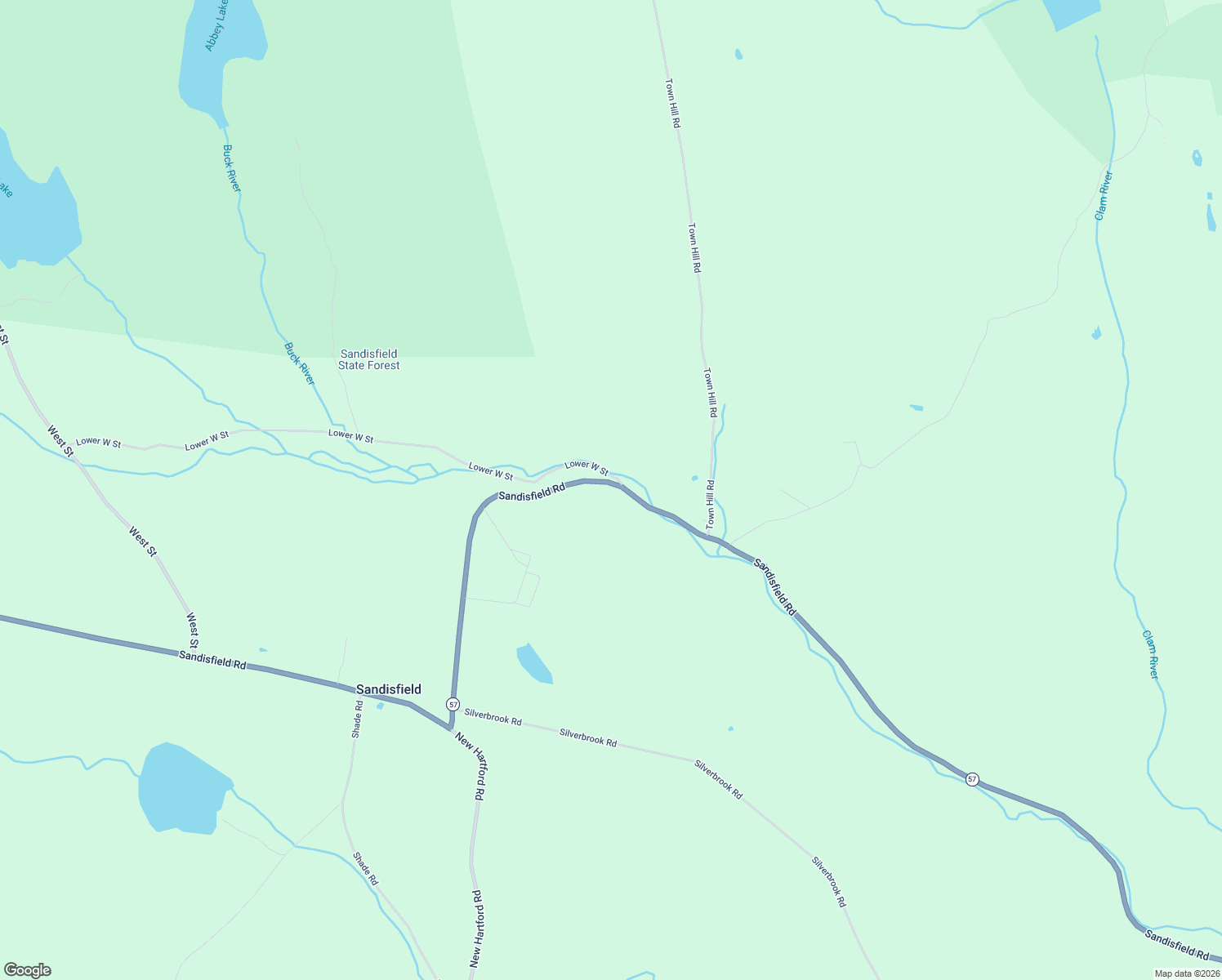 map of restaurants, bars, coffee shops, grocery stores, and more near 136 Sandisfield Road in Sandisfield