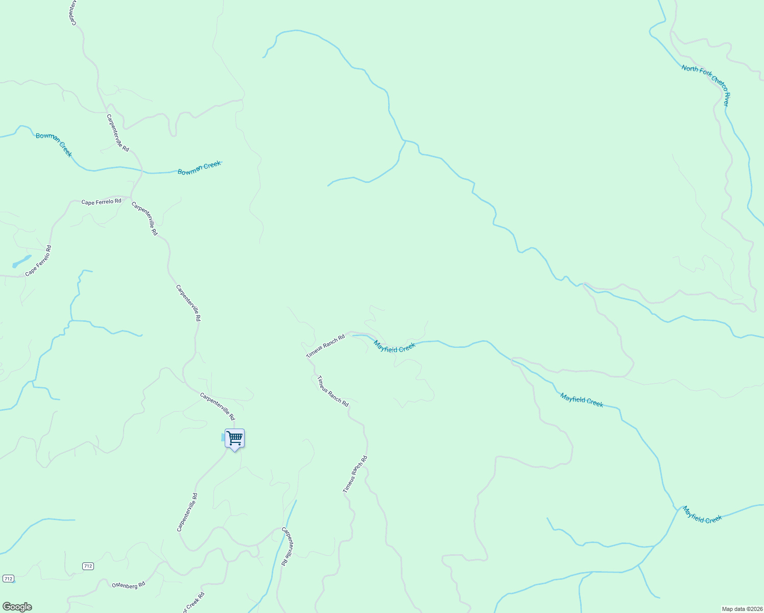 map of restaurants, bars, coffee shops, grocery stores, and more near 18950 Timeus Ranch Road in Brookings