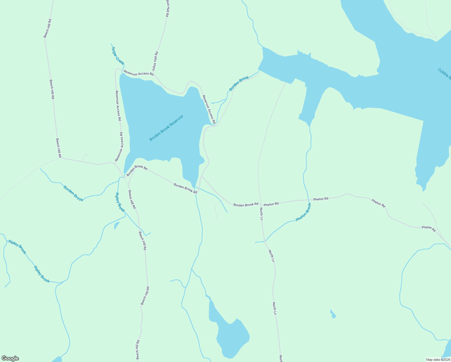 map of restaurants, bars, coffee shops, grocery stores, and more near 22 Borden Brook Road in Blandford