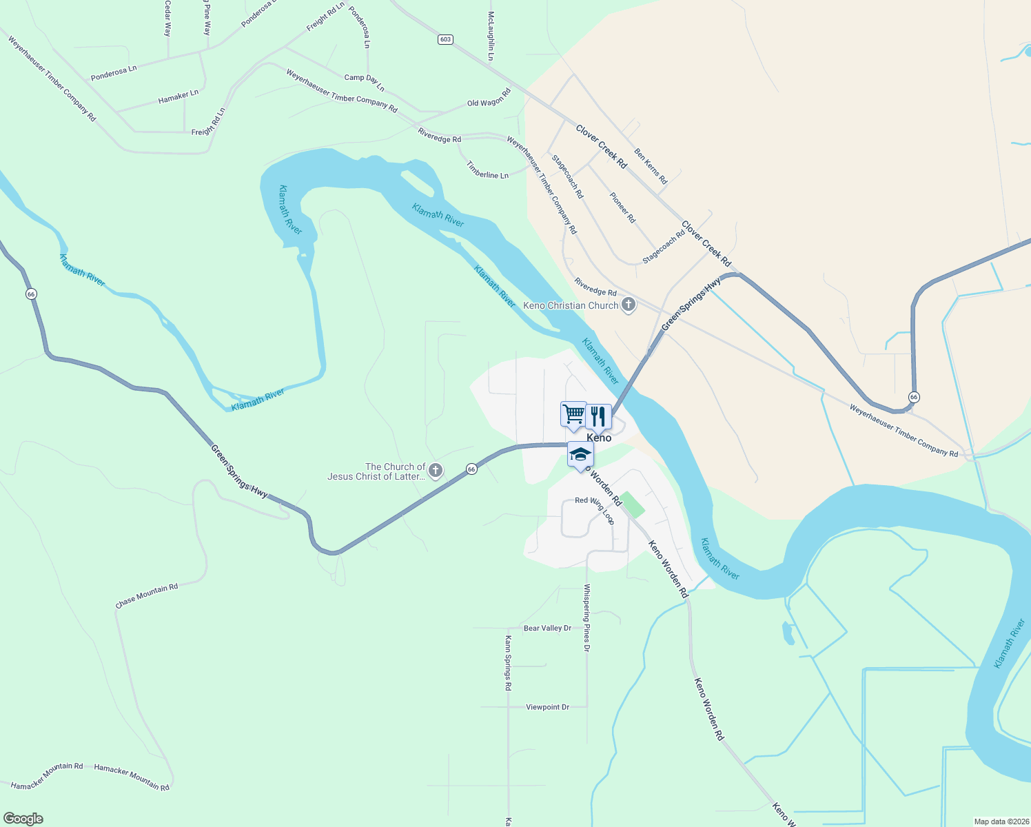 map of restaurants, bars, coffee shops, grocery stores, and more near 10880 Needle Dam Road in Keno