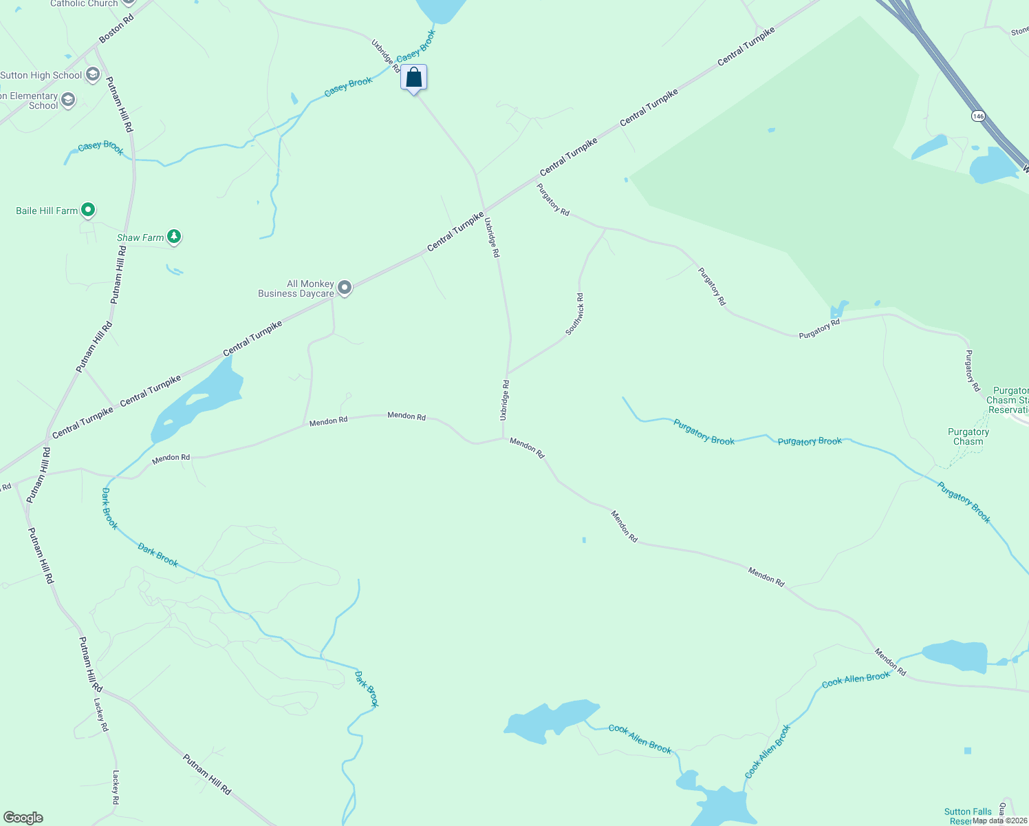 map of restaurants, bars, coffee shops, grocery stores, and more near 203 Uxbridge Road in Sutton