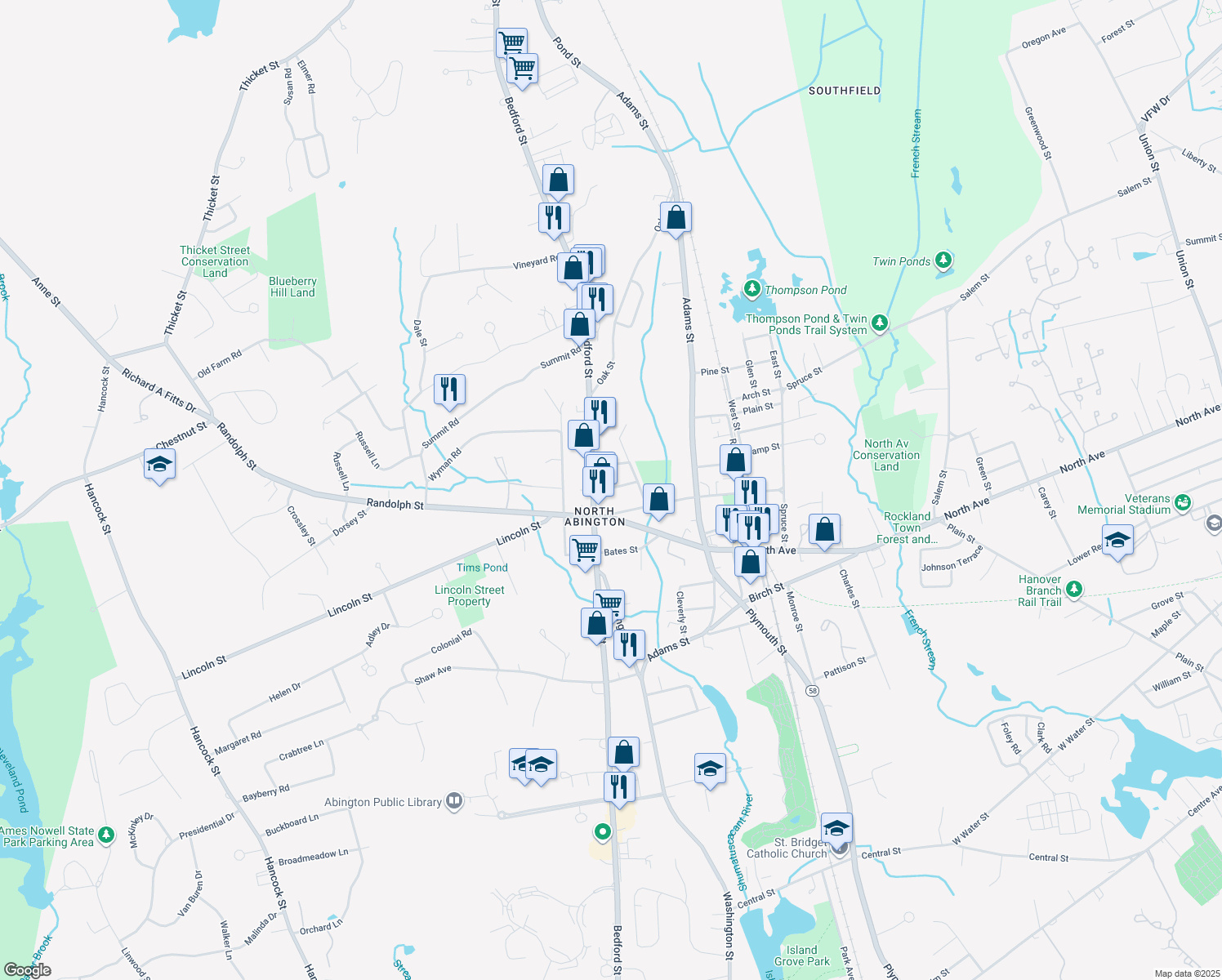 Winthrop Street, Abington MA Walk Score