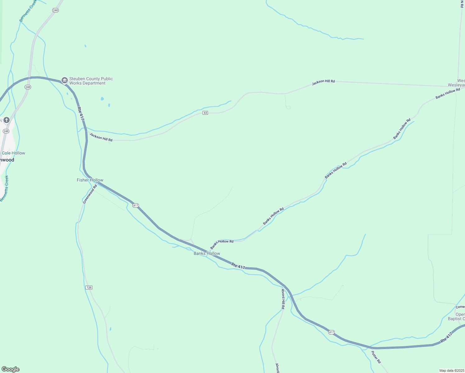 map of restaurants, bars, coffee shops, grocery stores, and more near Krusen Hill Road in Steuben County