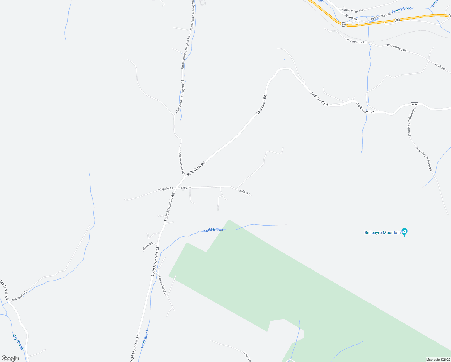 map of restaurants, bars, coffee shops, grocery stores, and more near 211 Kelly Road in Arkville