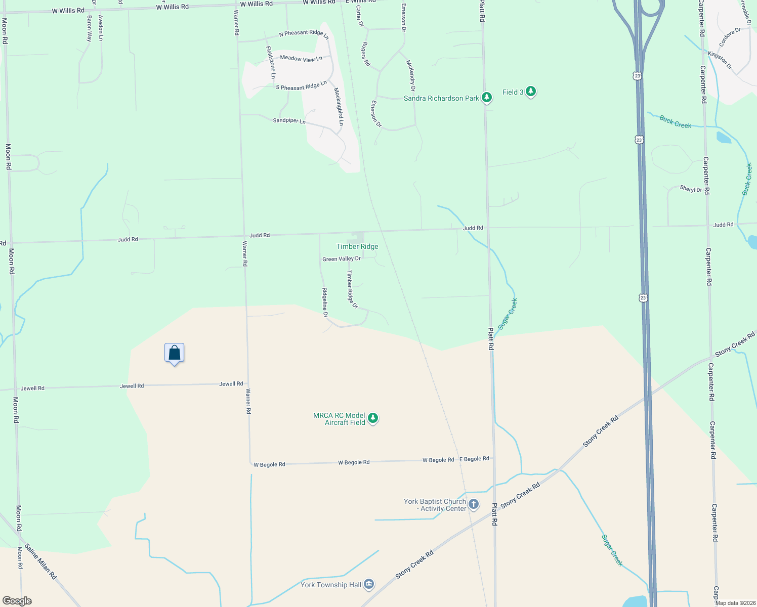 map of restaurants, bars, coffee shops, grocery stores, and more near 10351 Timber Ridge Drive in Milan