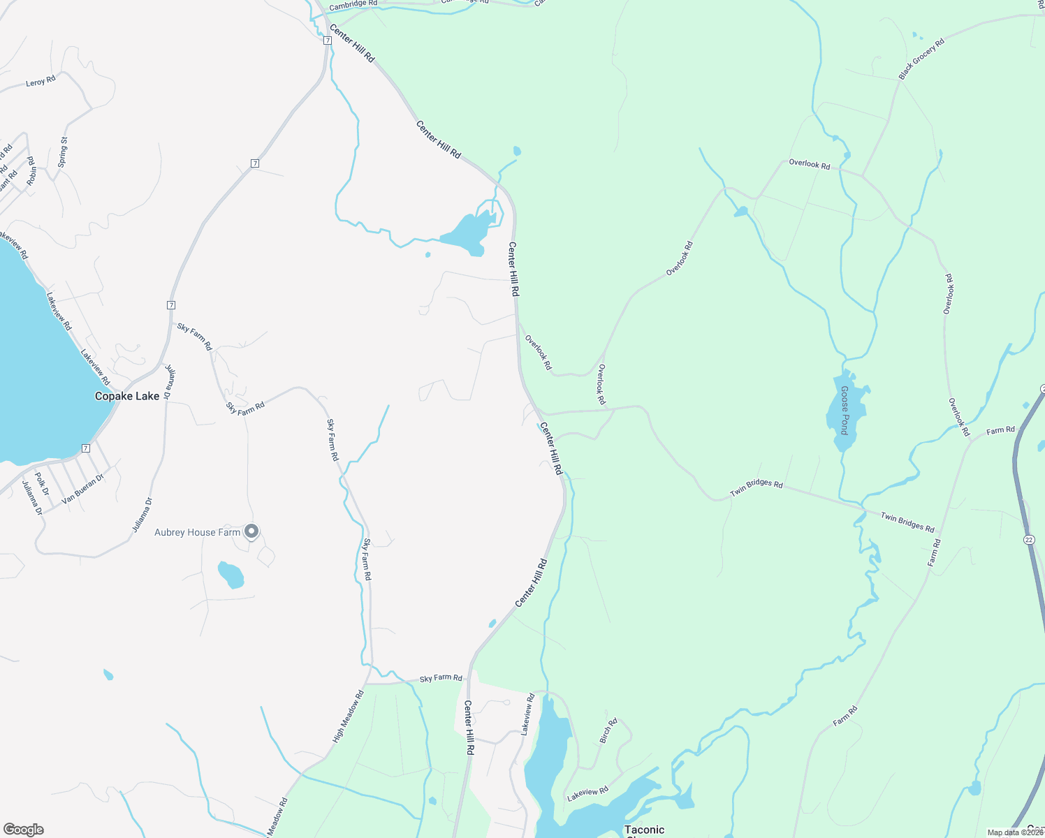 map of restaurants, bars, coffee shops, grocery stores, and more near 917 County Route 7a in Copake