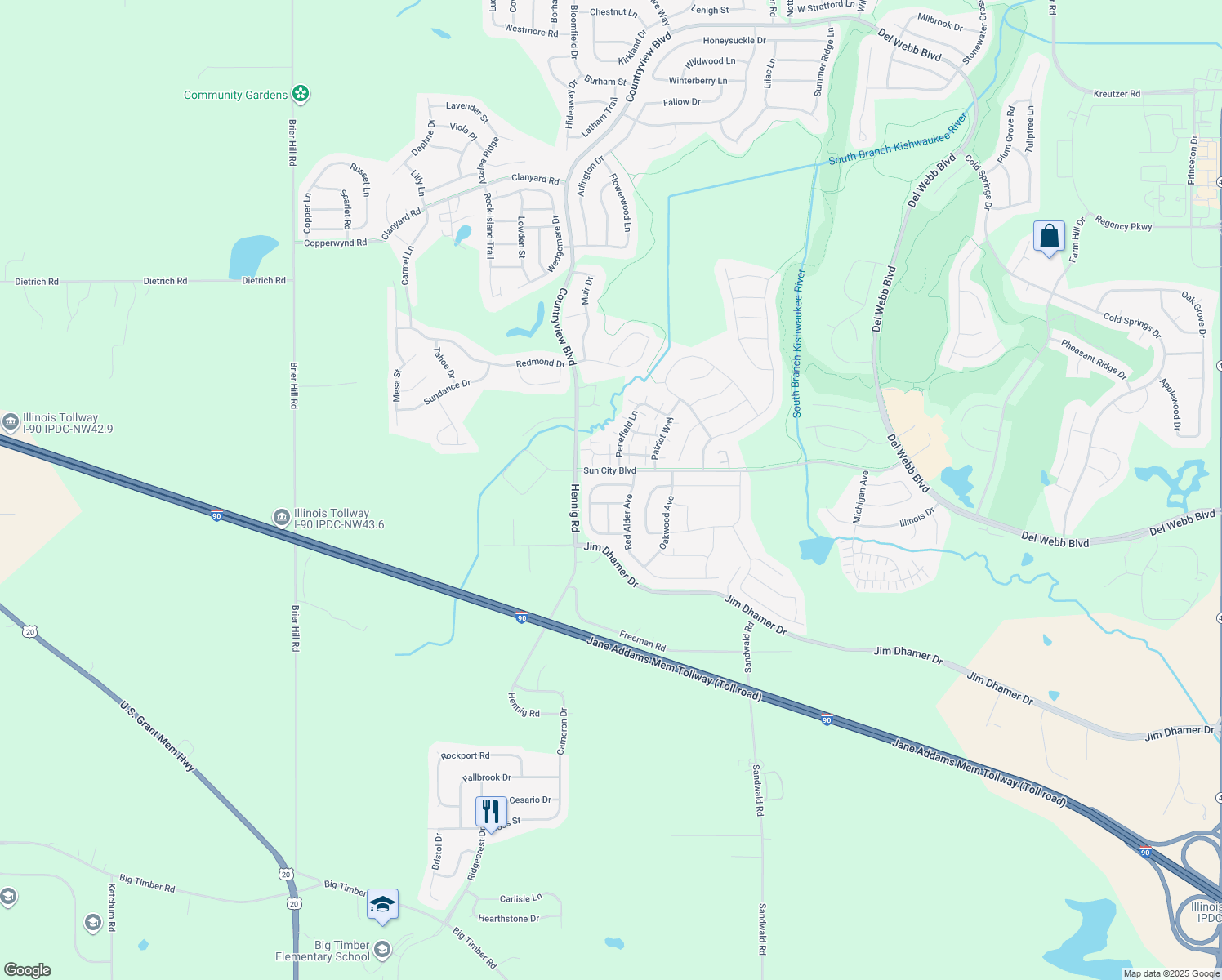 13761 White Oak Road, Huntley IL Walk Score