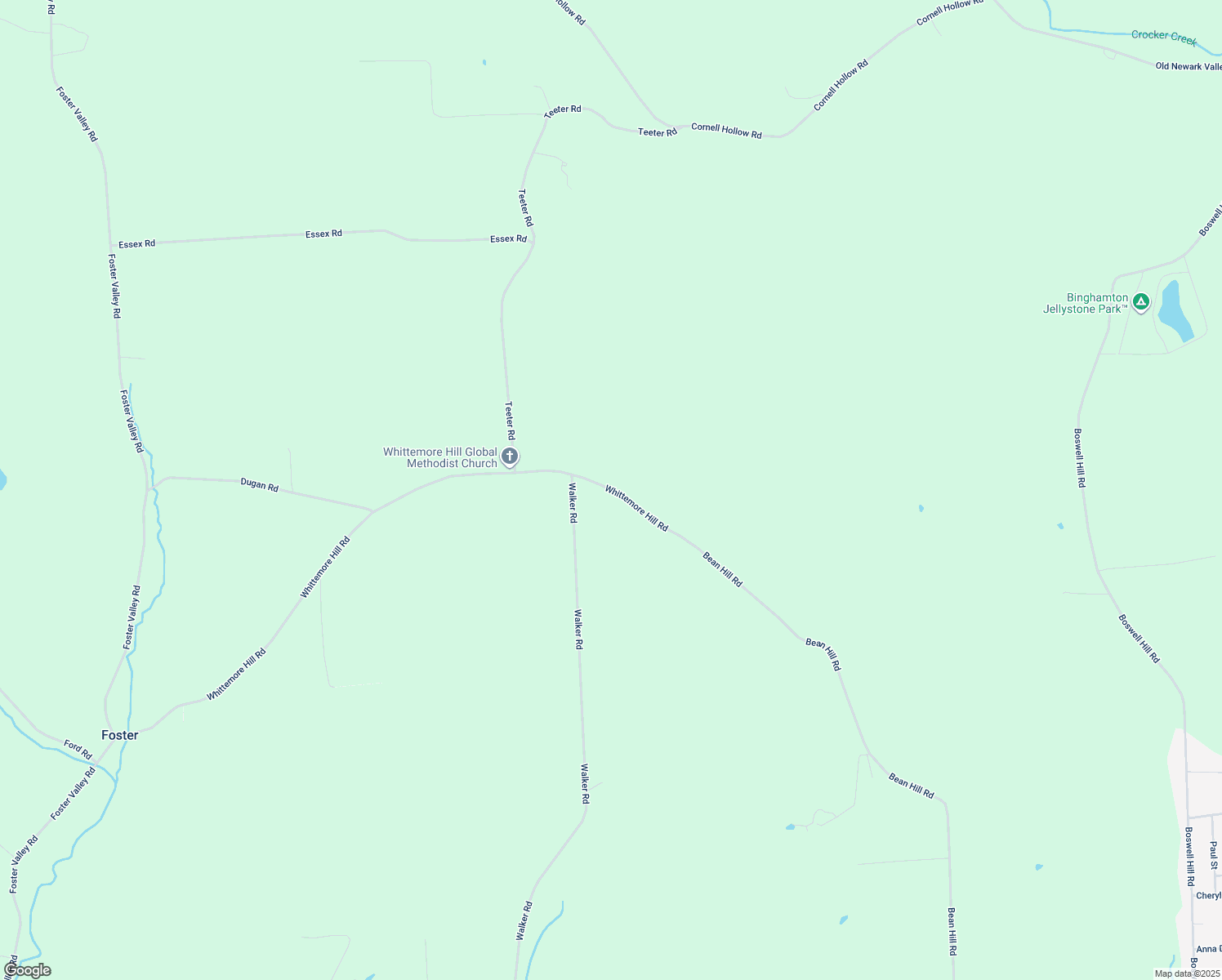 map of restaurants, bars, coffee shops, grocery stores, and more near Whittemore Hill Road in Endicott