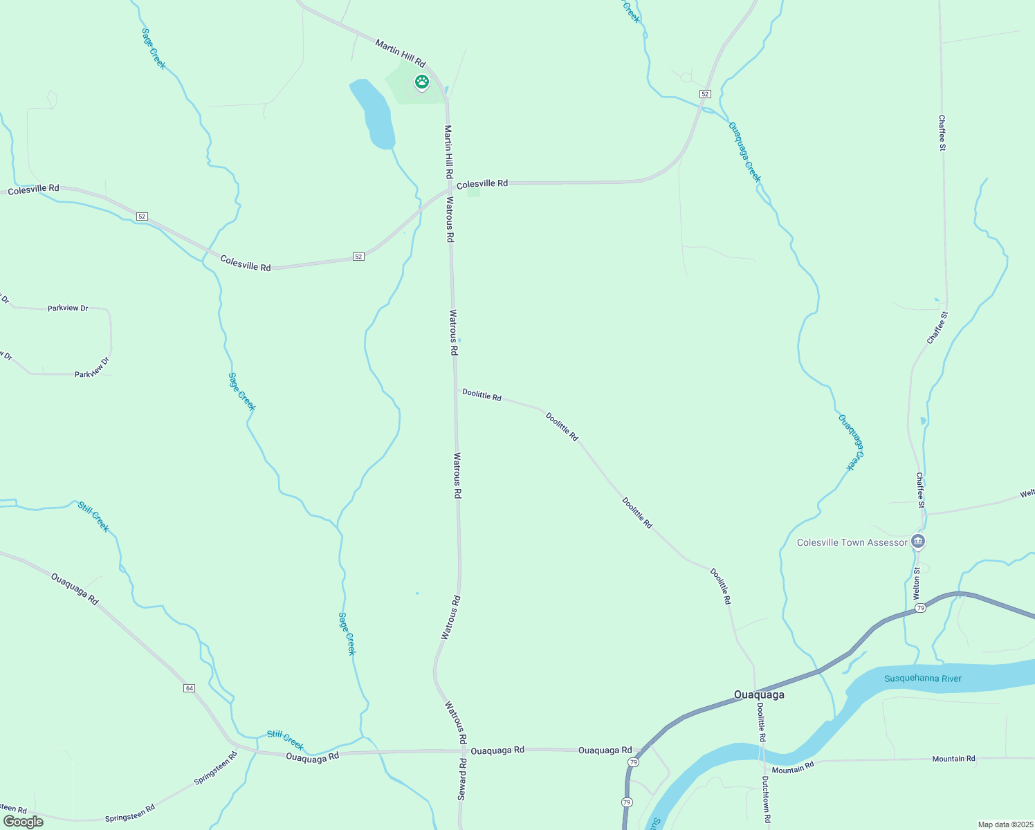 map of restaurants, bars, coffee shops, grocery stores, and more near 44 Doolittle Rd in Harpursville
