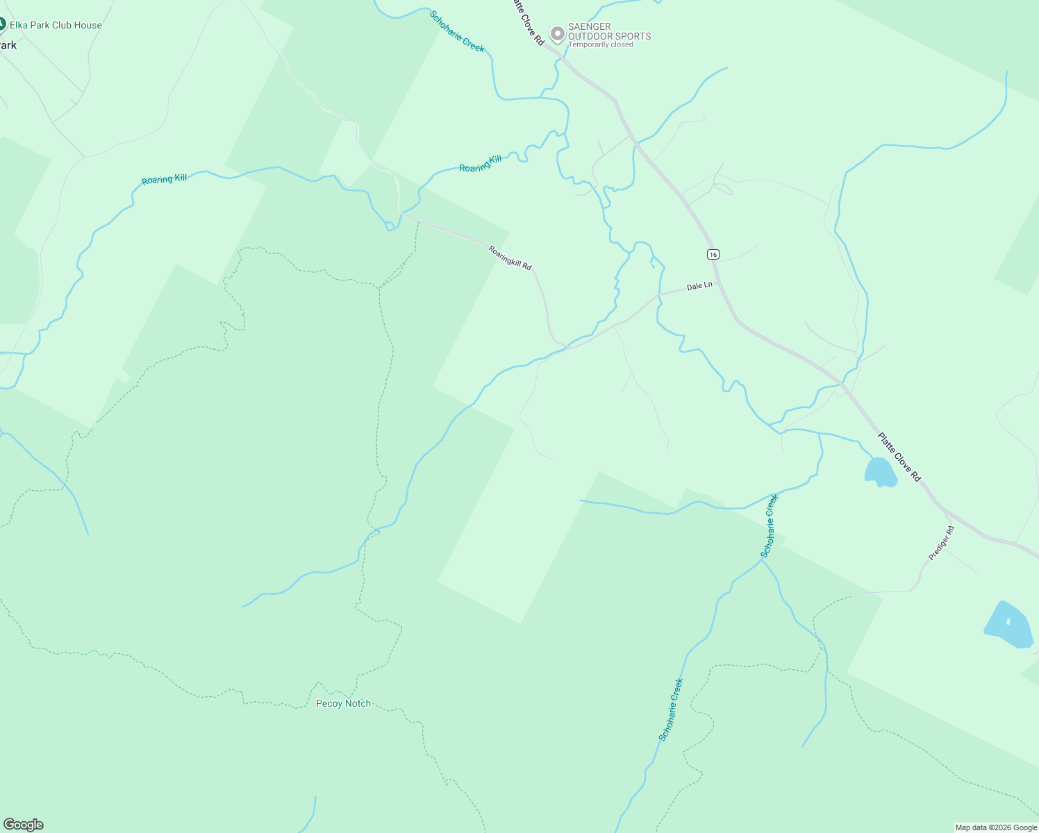 map of restaurants, bars, coffee shops, grocery stores, and more near 356 Wase Rd in Elka Park