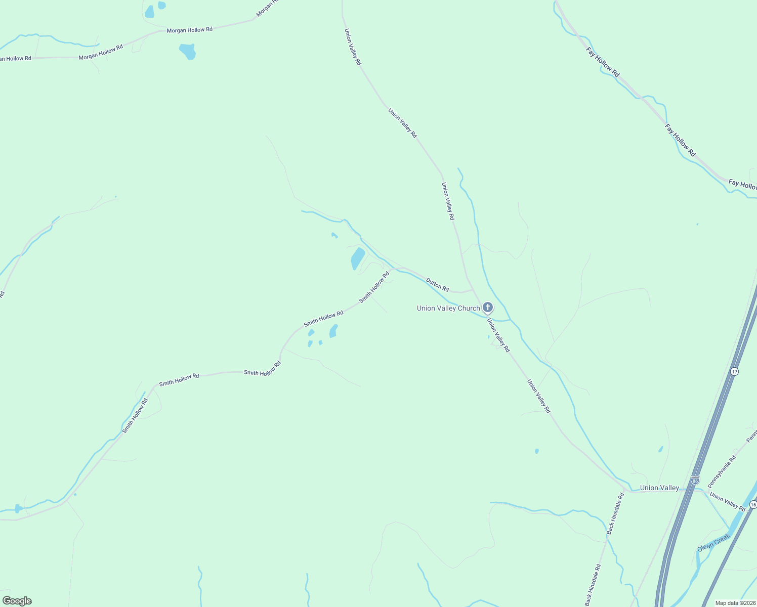 map of restaurants, bars, coffee shops, grocery stores, and more near 2721 Smith Hollow Road in Olean