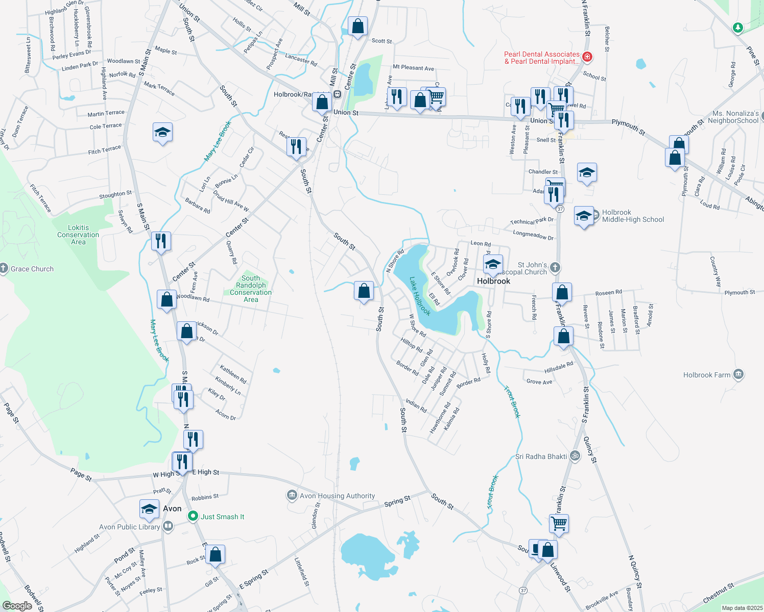 611 South St, Holbrook MA Walk Score