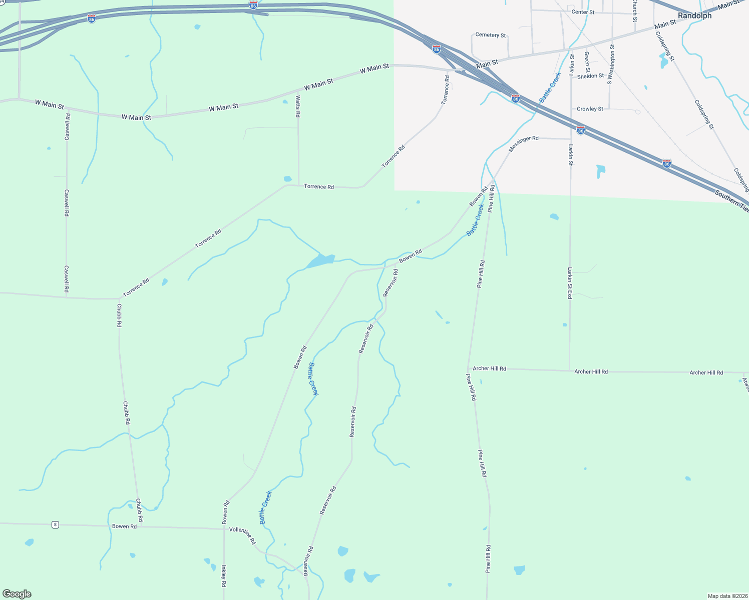 map of restaurants, bars, coffee shops, grocery stores, and more near in Randolph
