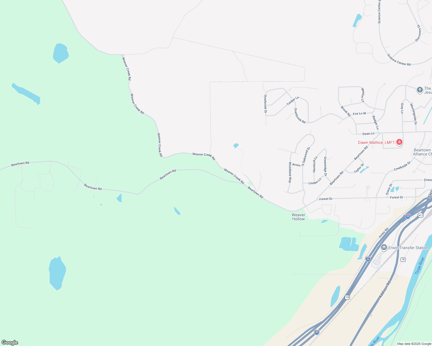 map of restaurants, bars, coffee shops, grocery stores, and more near 394 Beartown Road in Painted Post