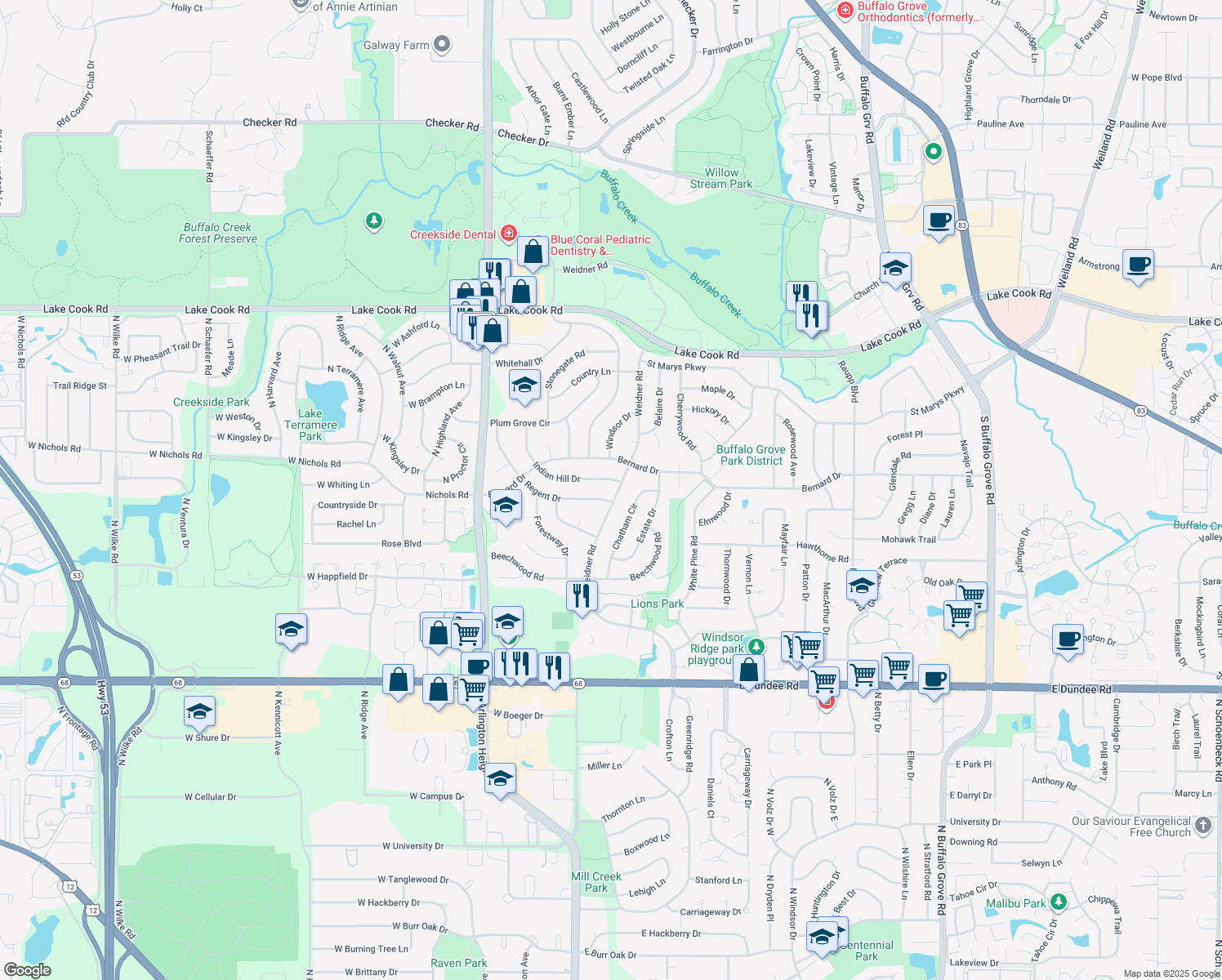 418 Weidner Road, Buffalo Grove IL Walk Score