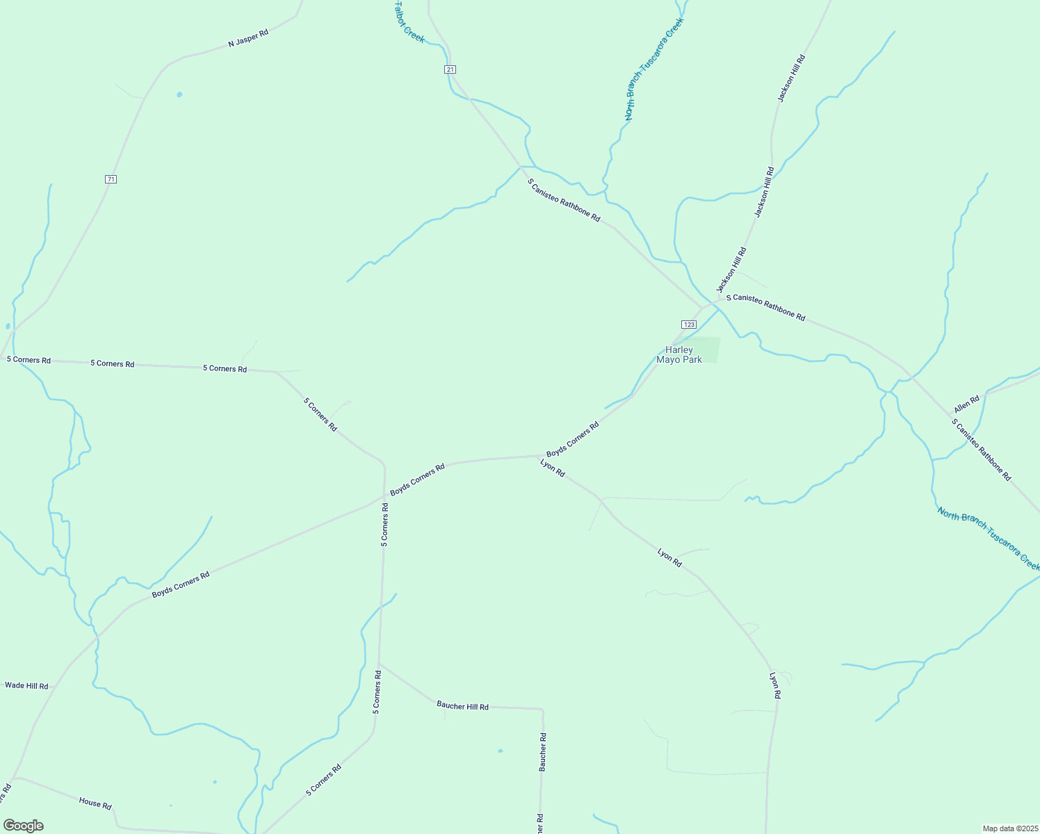 map of restaurants, bars, coffee shops, grocery stores, and more near 4575 County Road 123 in Jasper