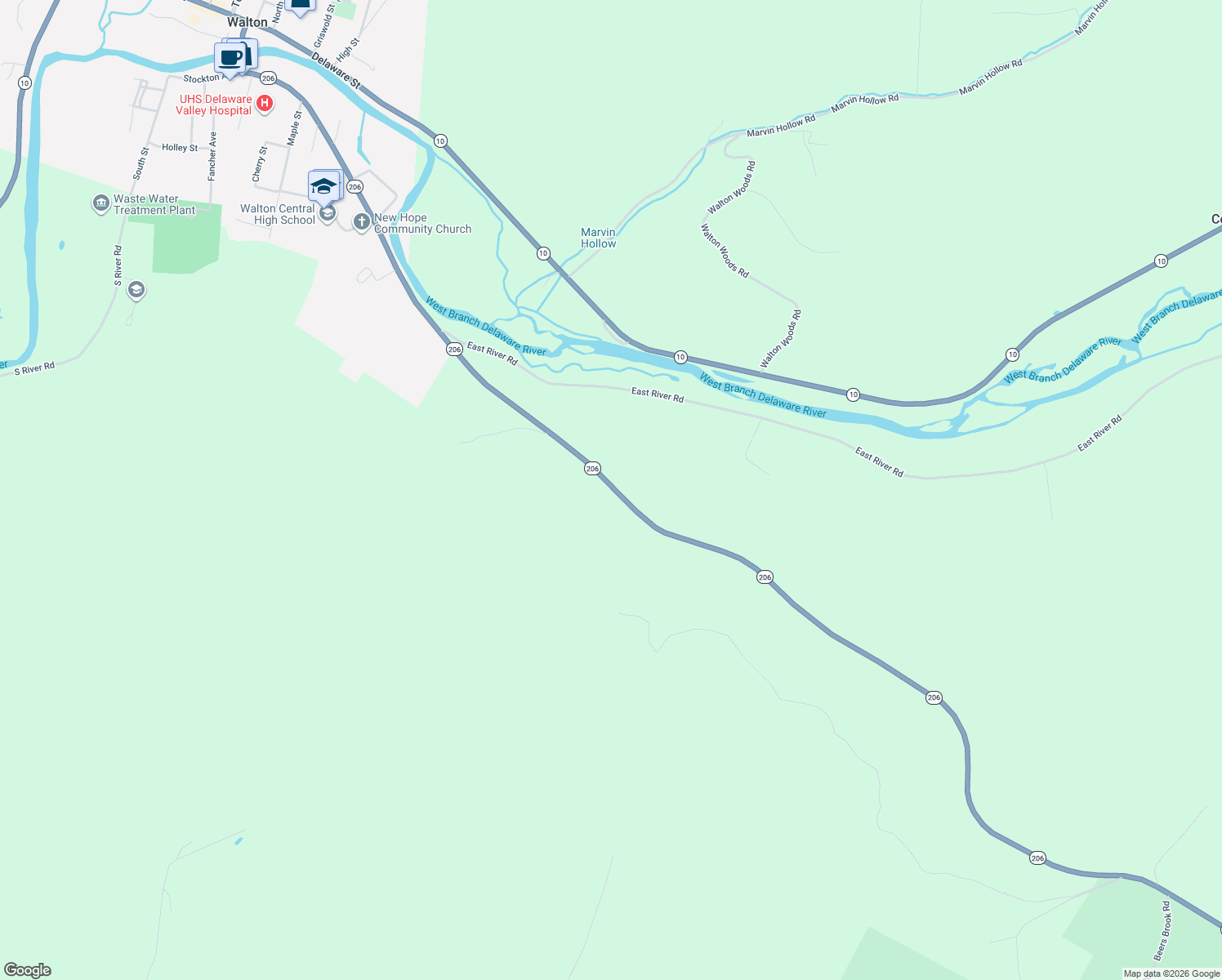 map of restaurants, bars, coffee shops, grocery stores, and more near in Walton